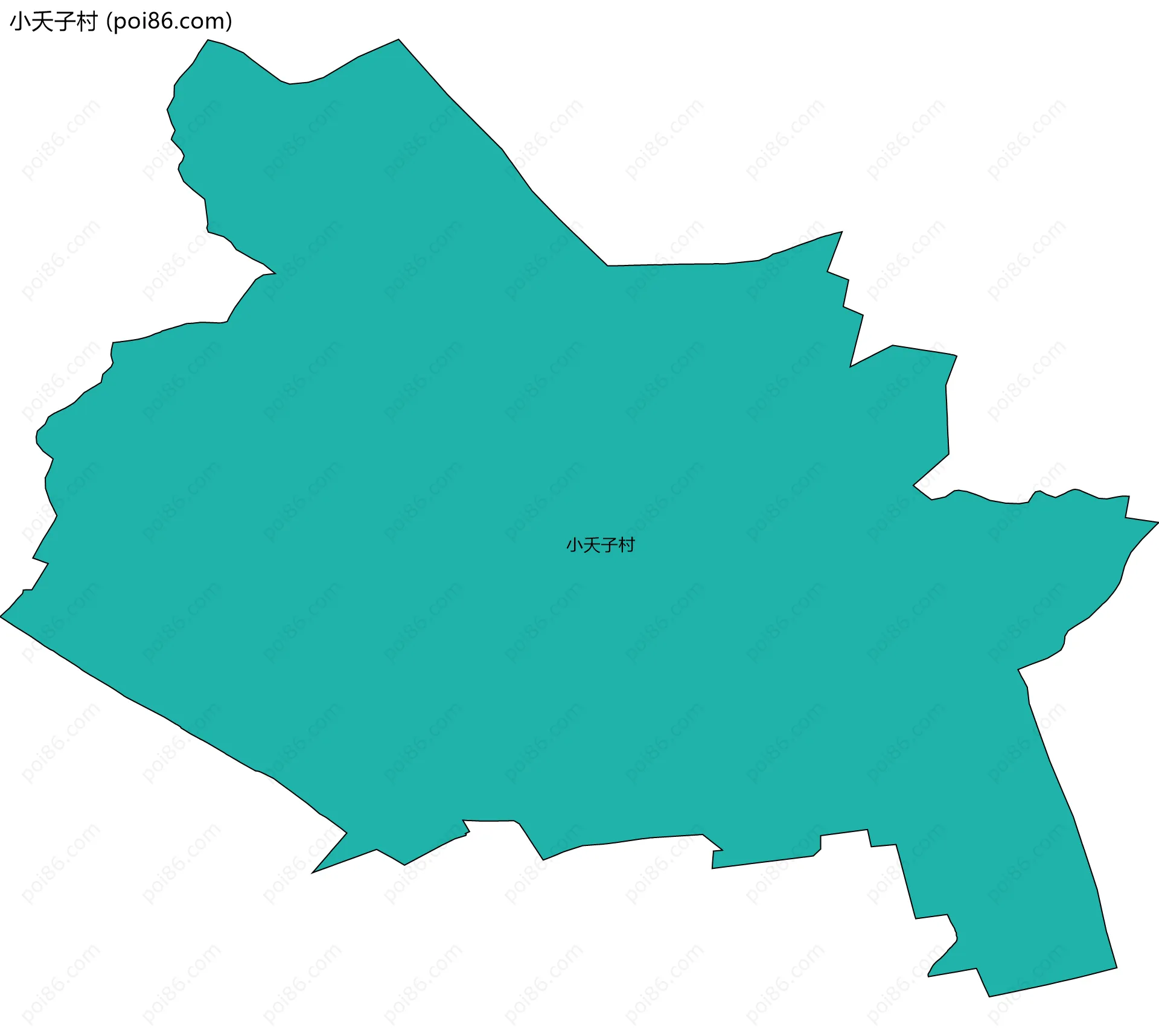 小夭子村边界地图
