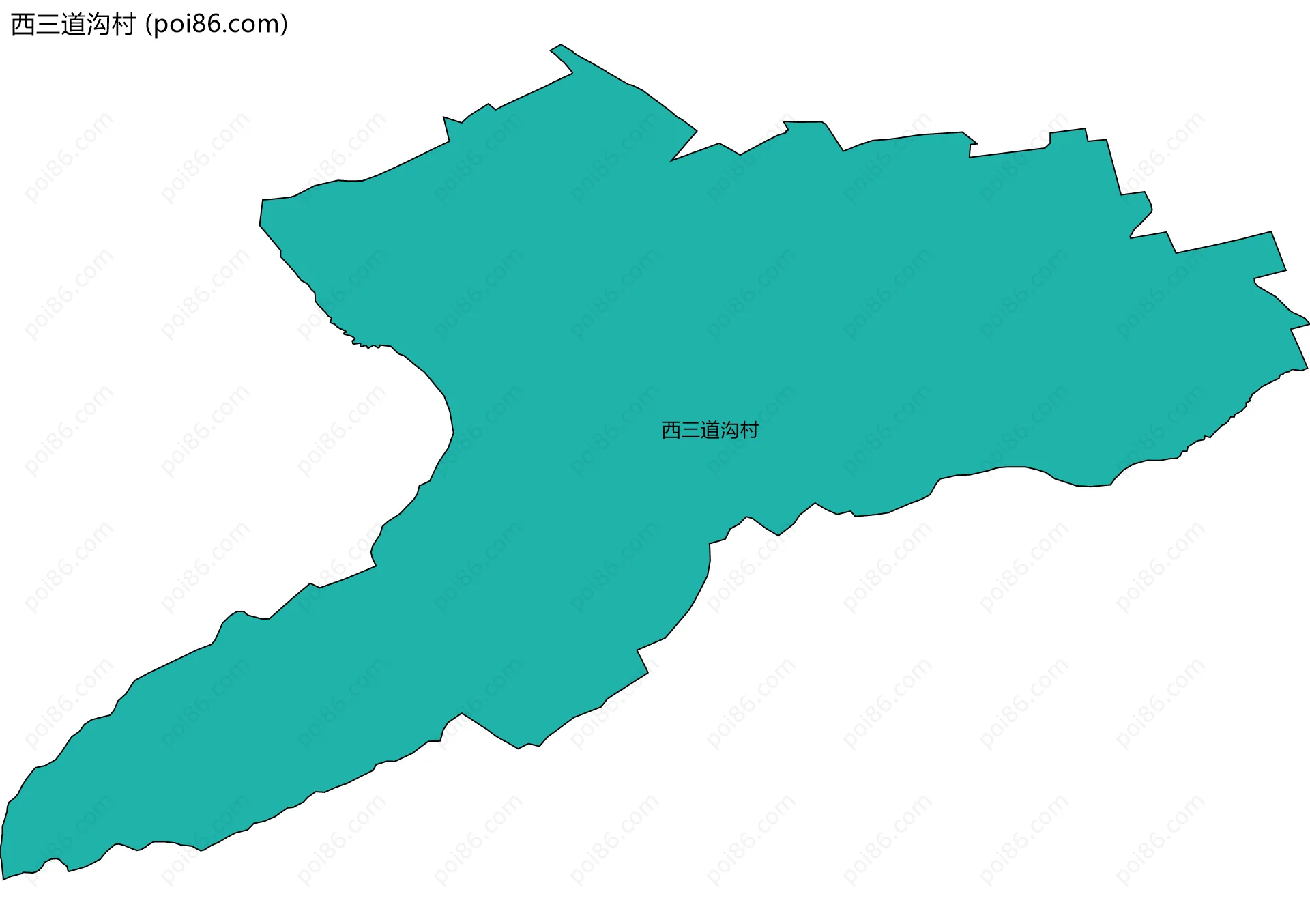 西三道沟村边界地图