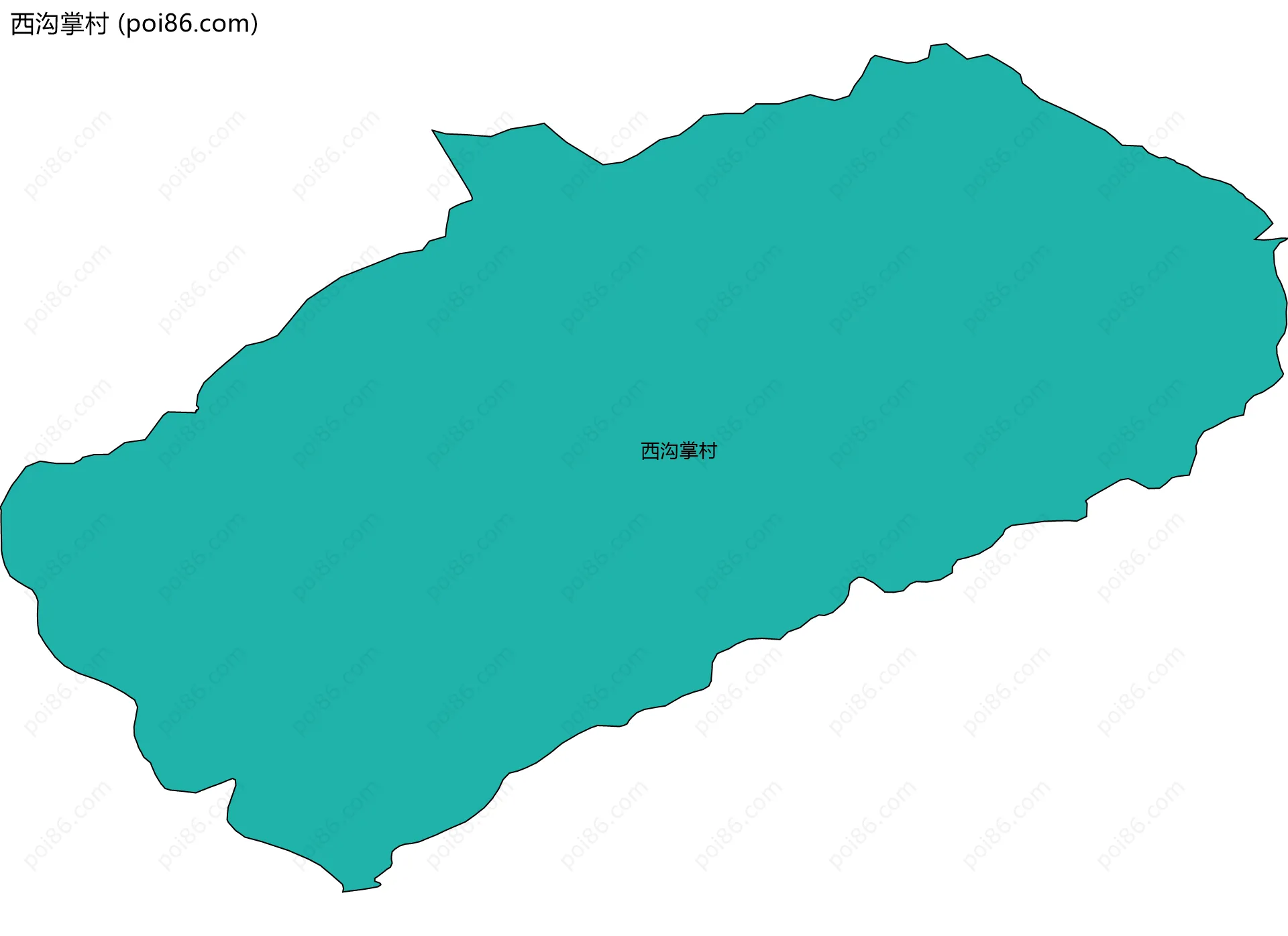 西沟掌村边界地图