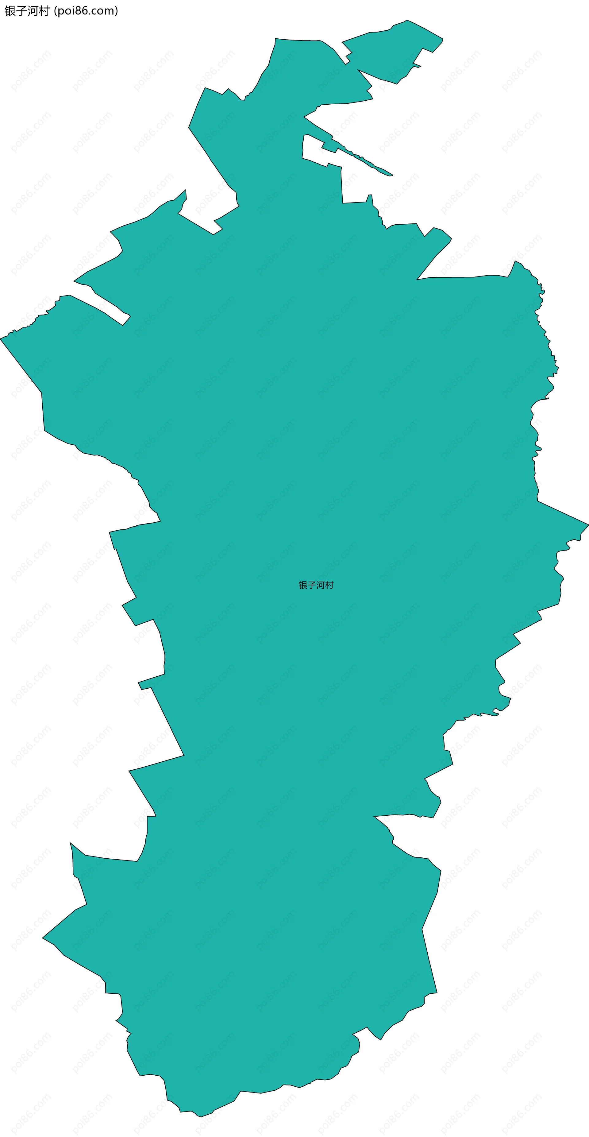 银子河村边界地图