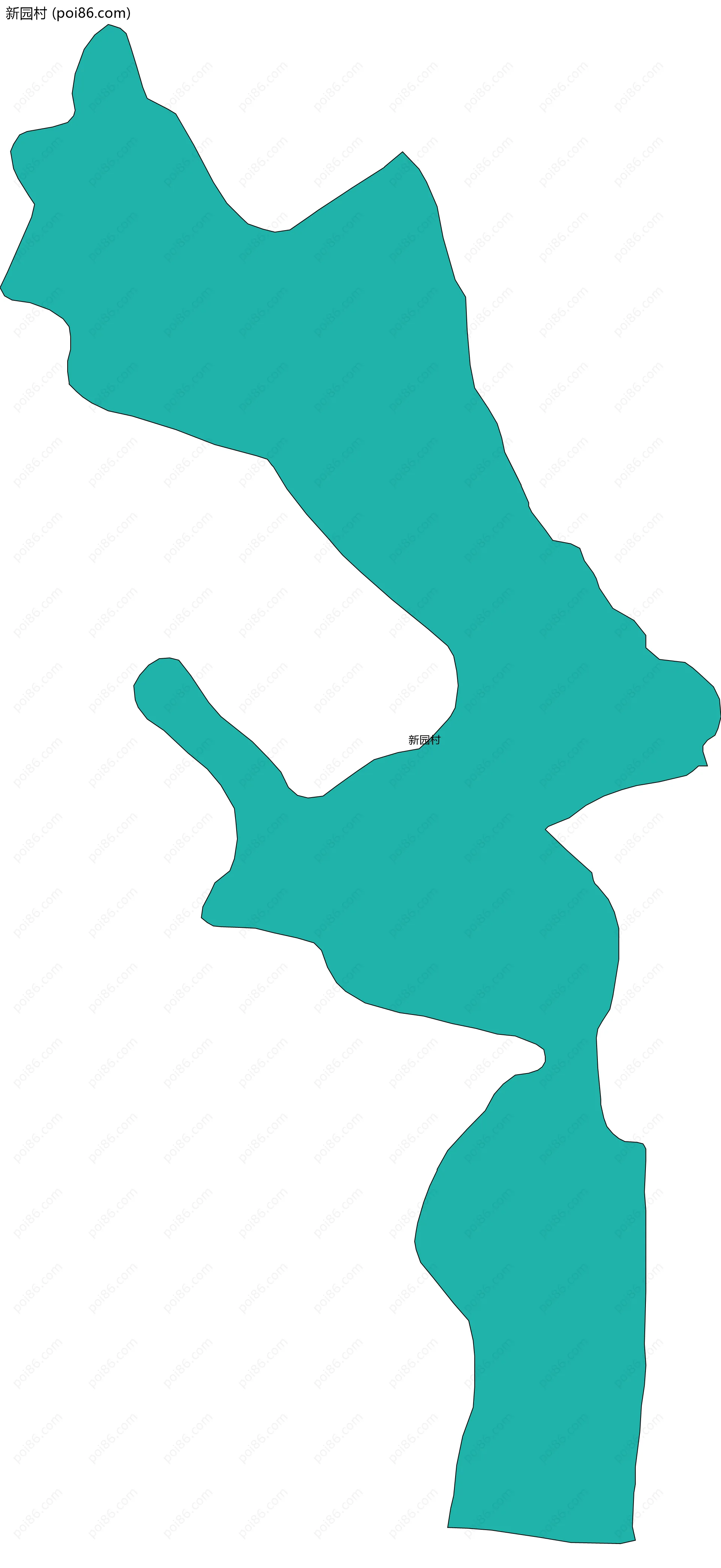 新园村边界地图