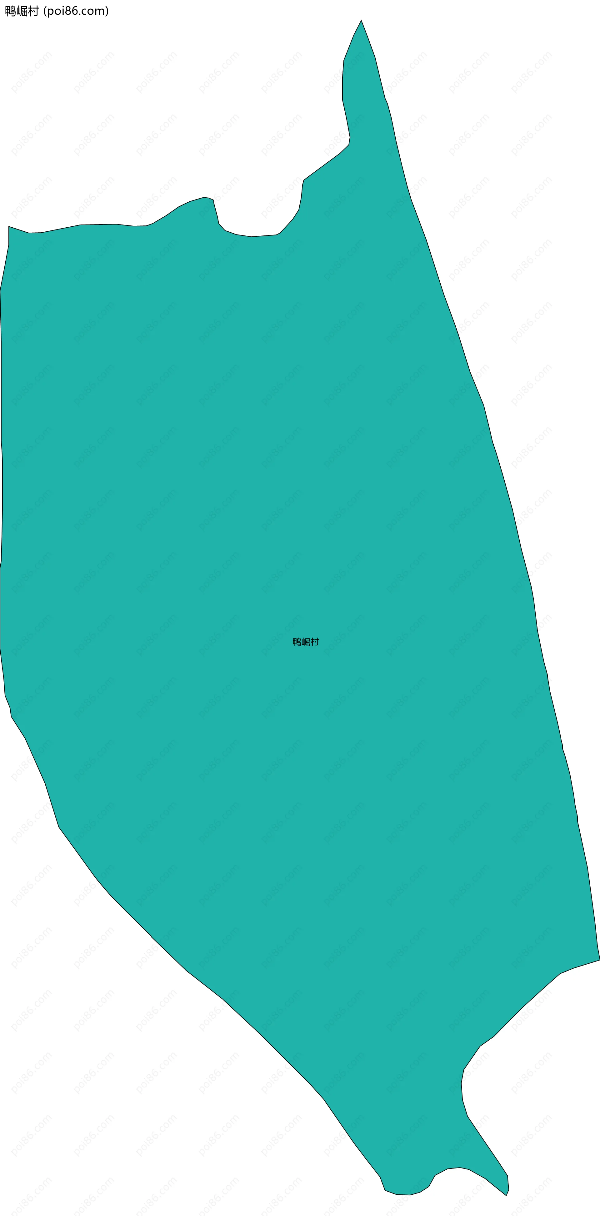 鸭崛村边界地图