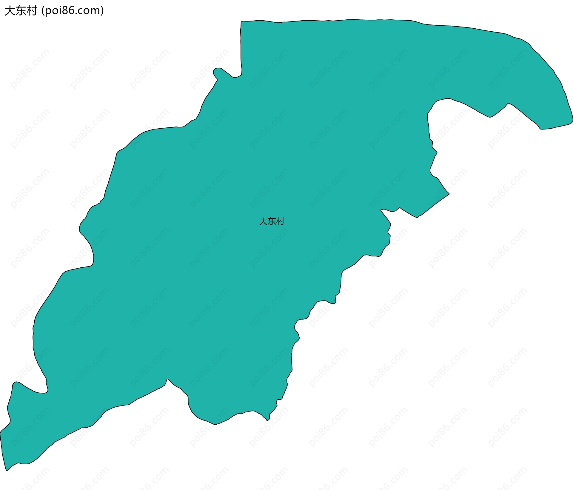 大东村边界地图