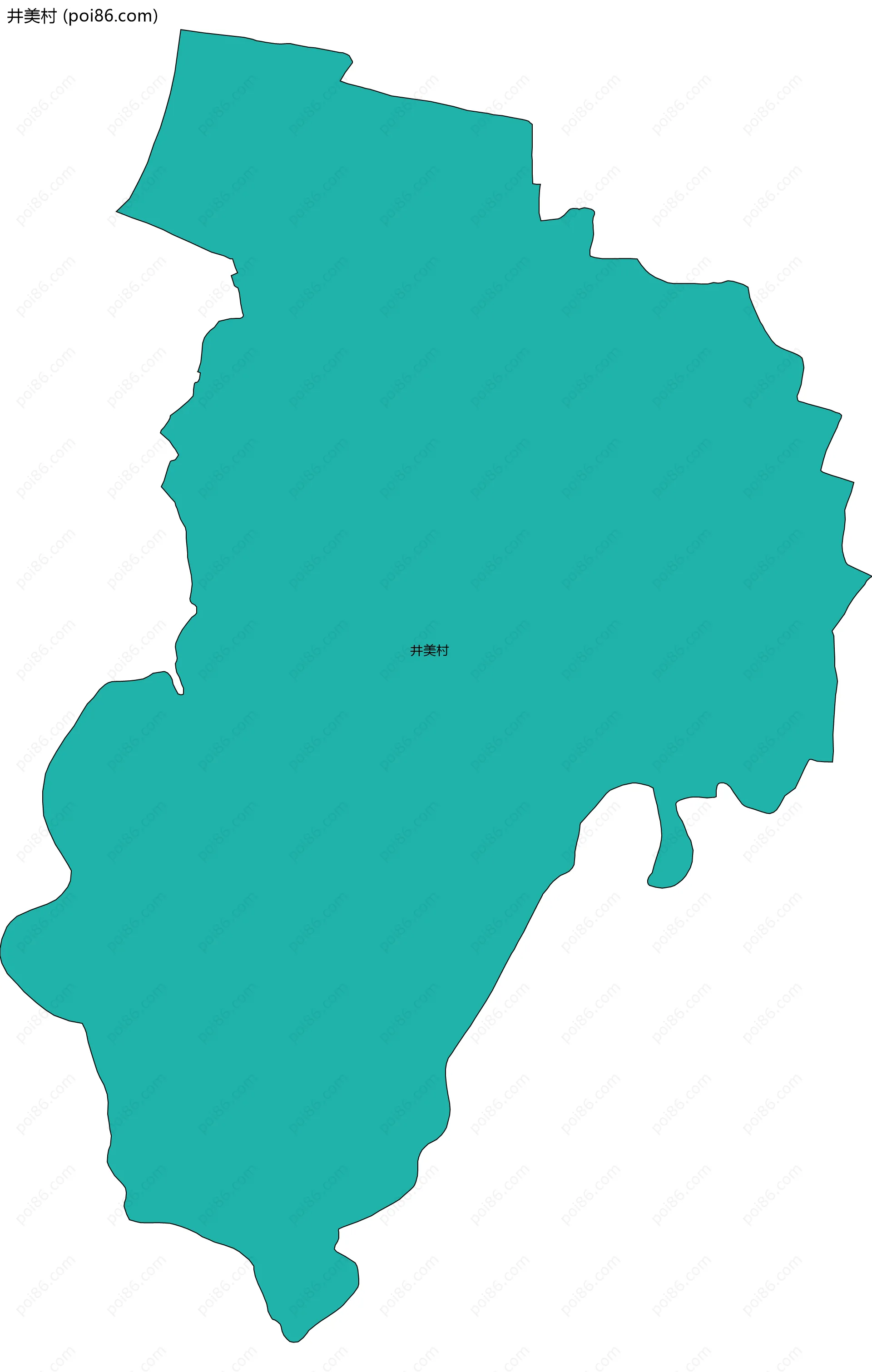 井美村边界地图