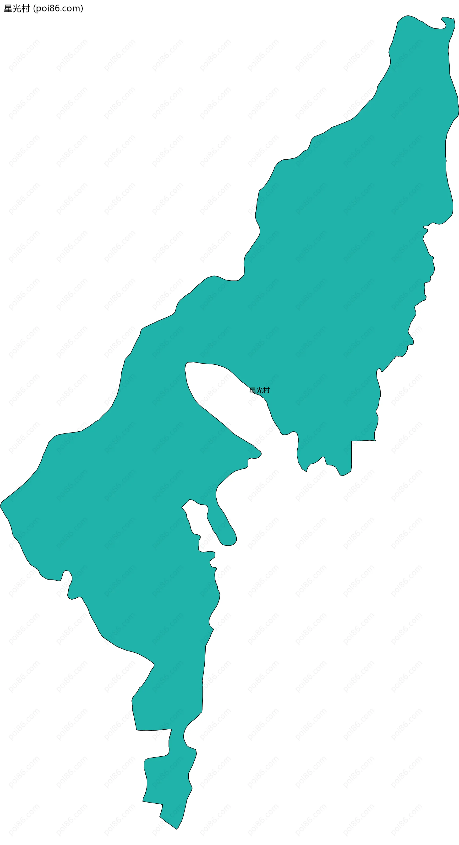 星光村边界地图