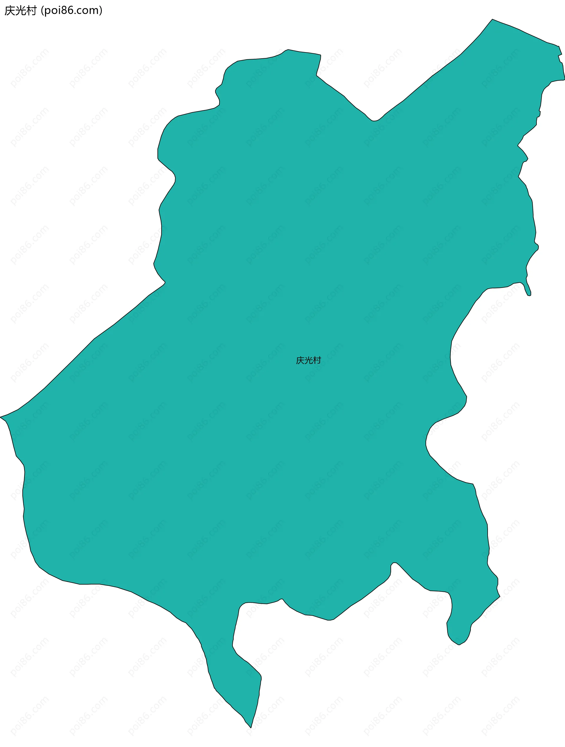 庆光村边界地图