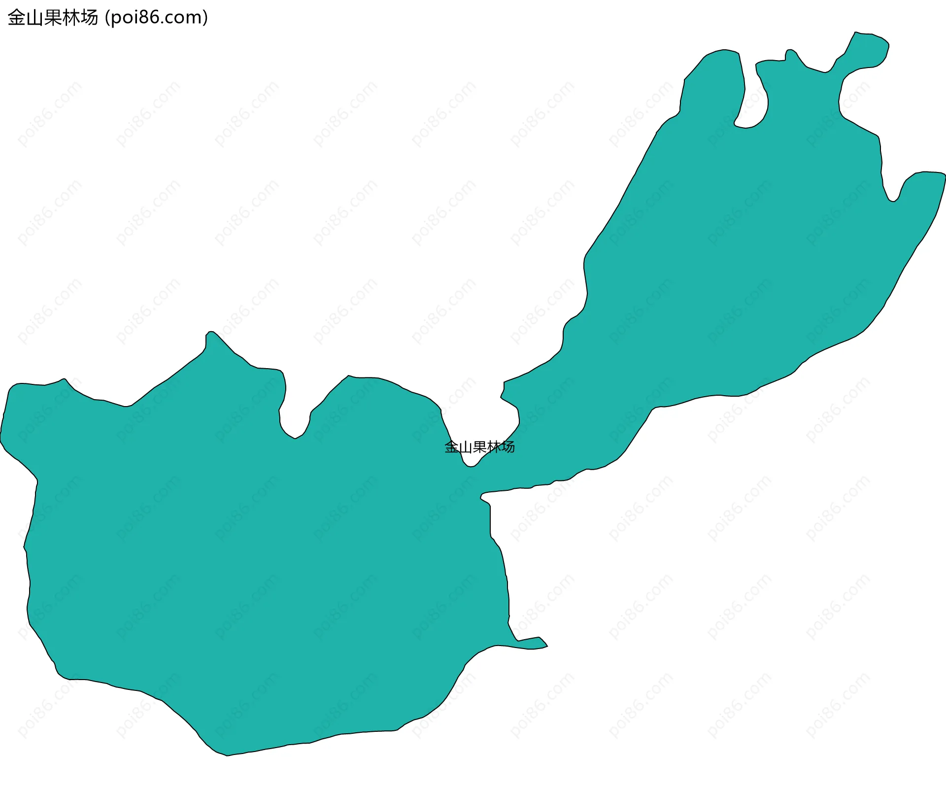 金山果林场边界地图
