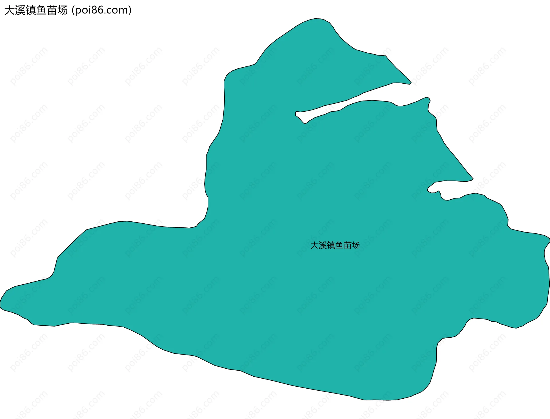 大溪镇鱼苗场边界地图