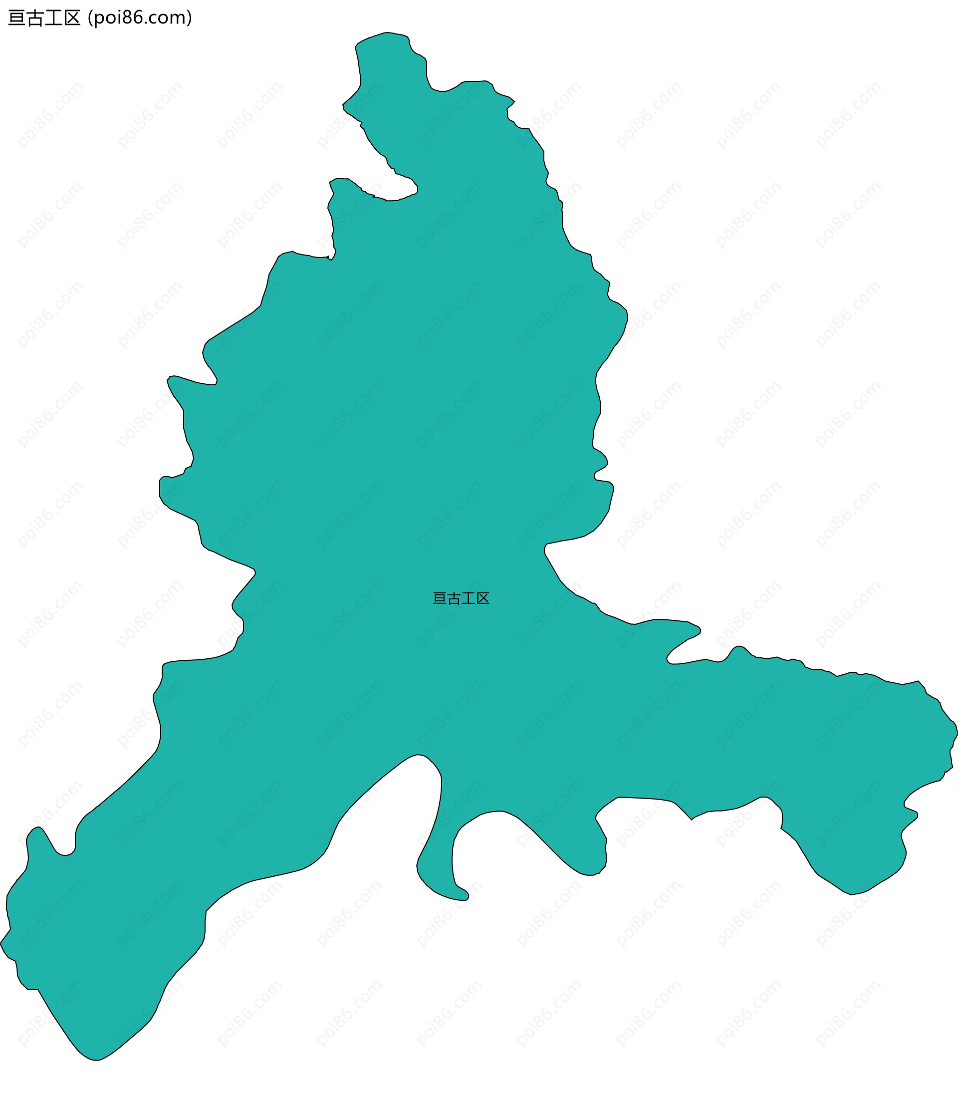 亘古工区边界地图