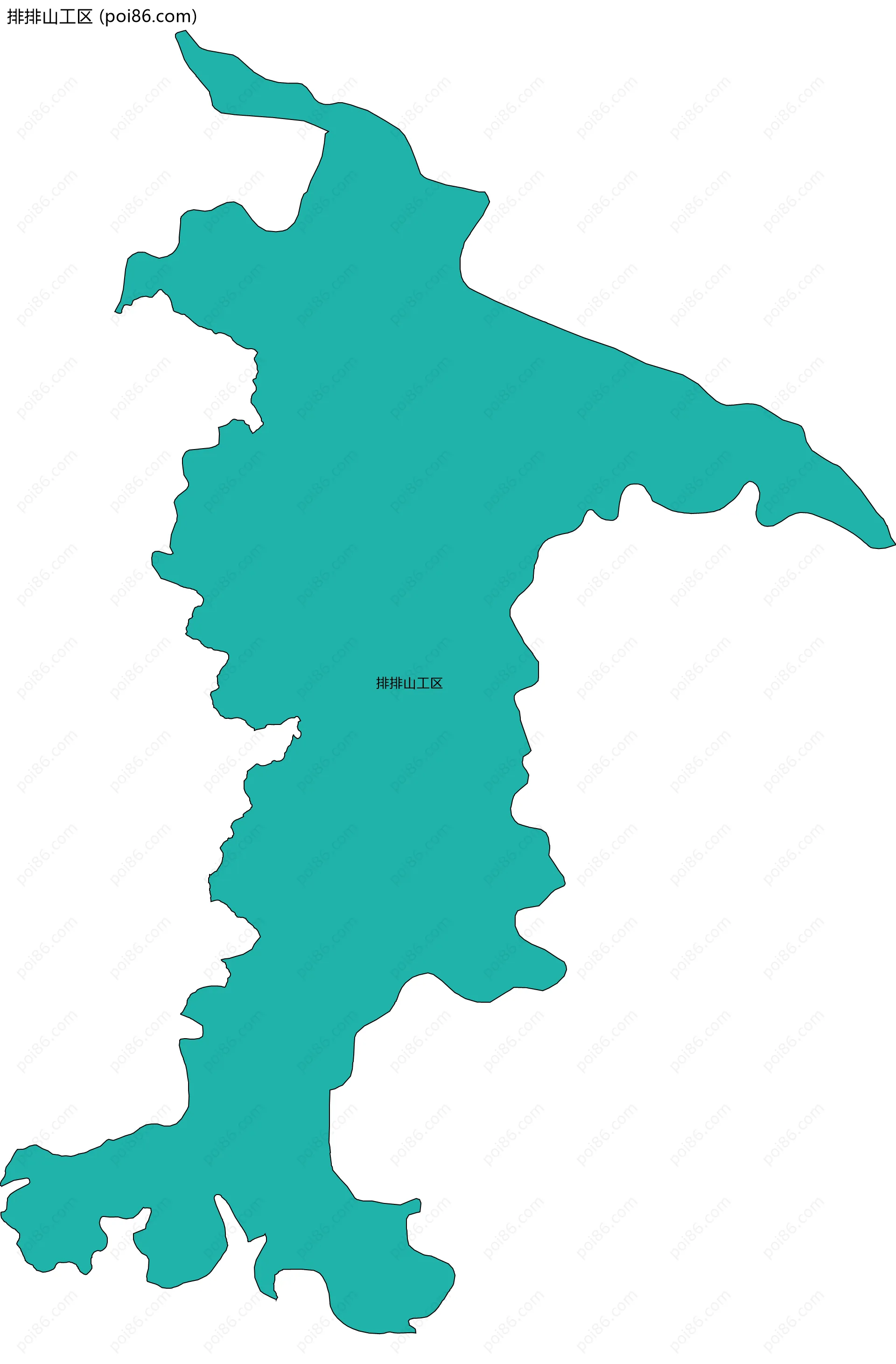 排排山工区边界地图