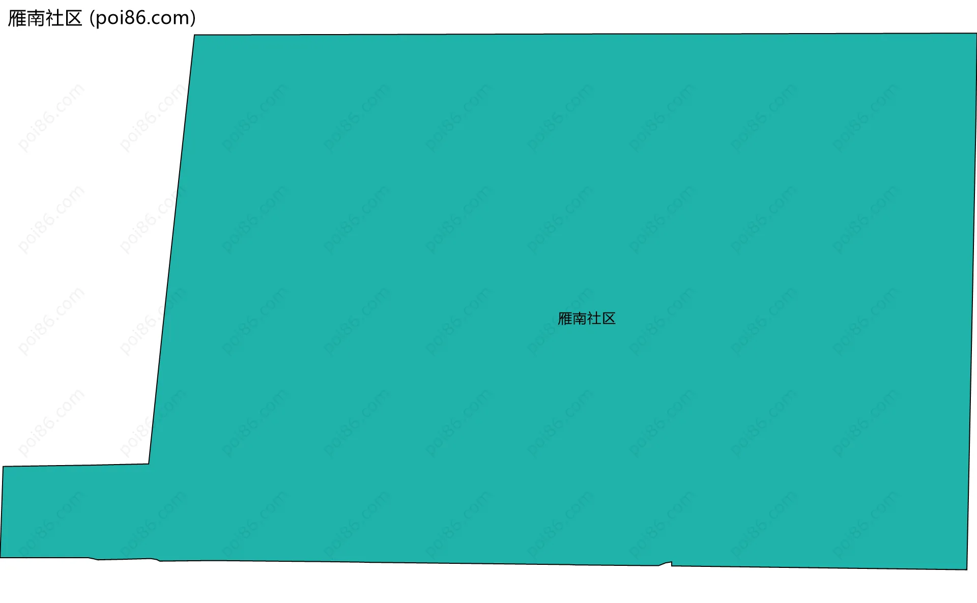 雁南社区边界地图