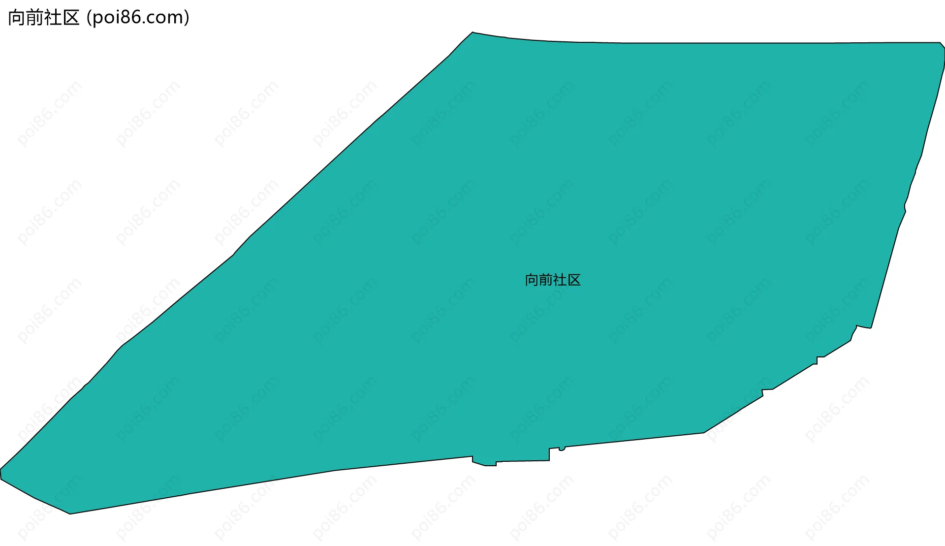 向前社区边界地图