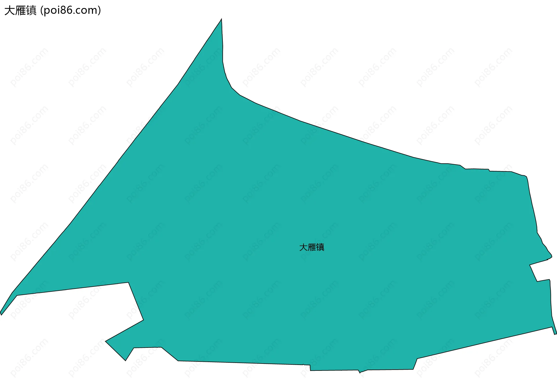 大雁镇边界地图
