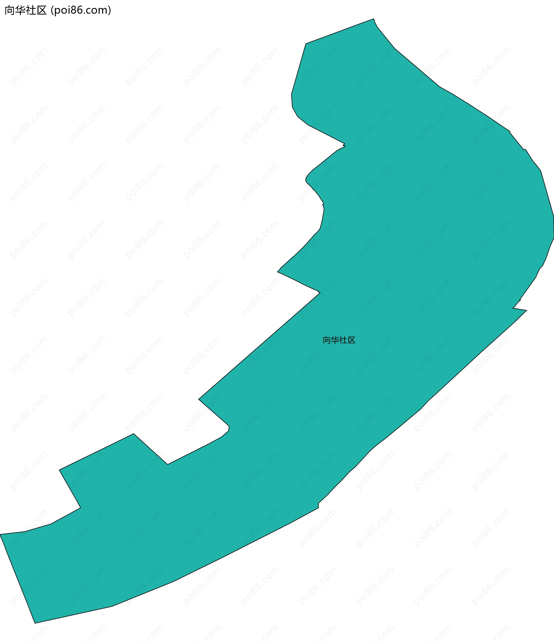 向华社区边界地图