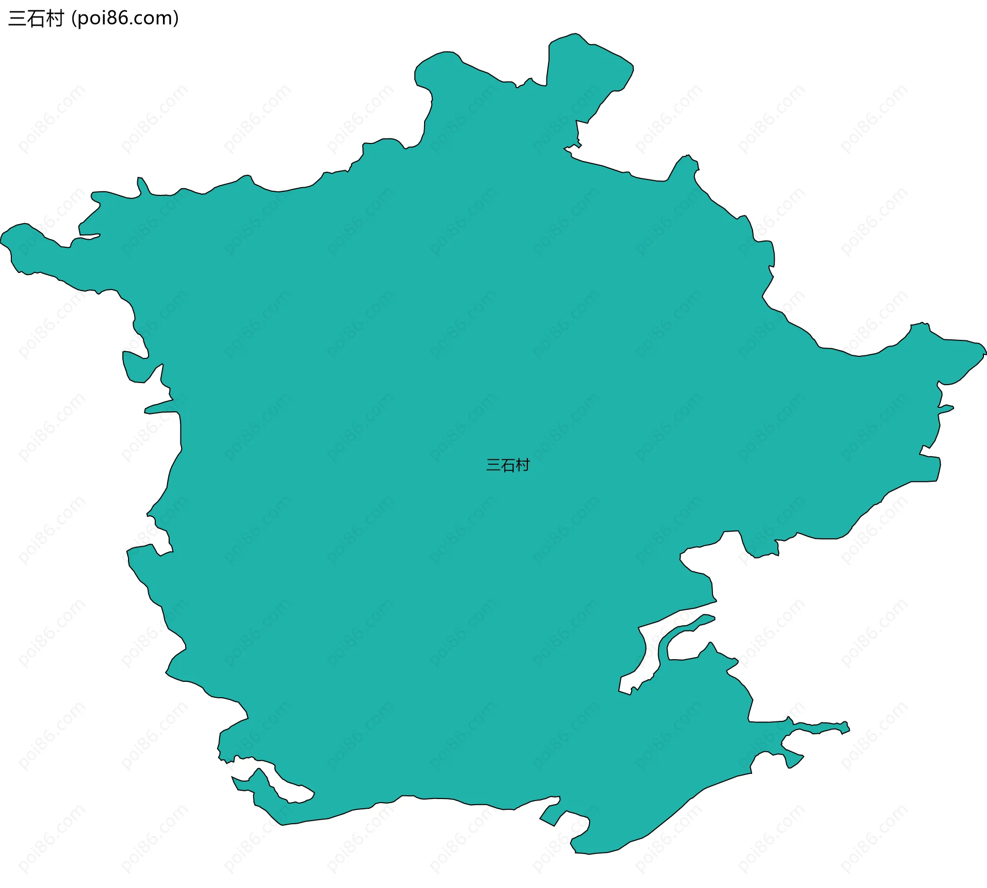 三石村边界地图