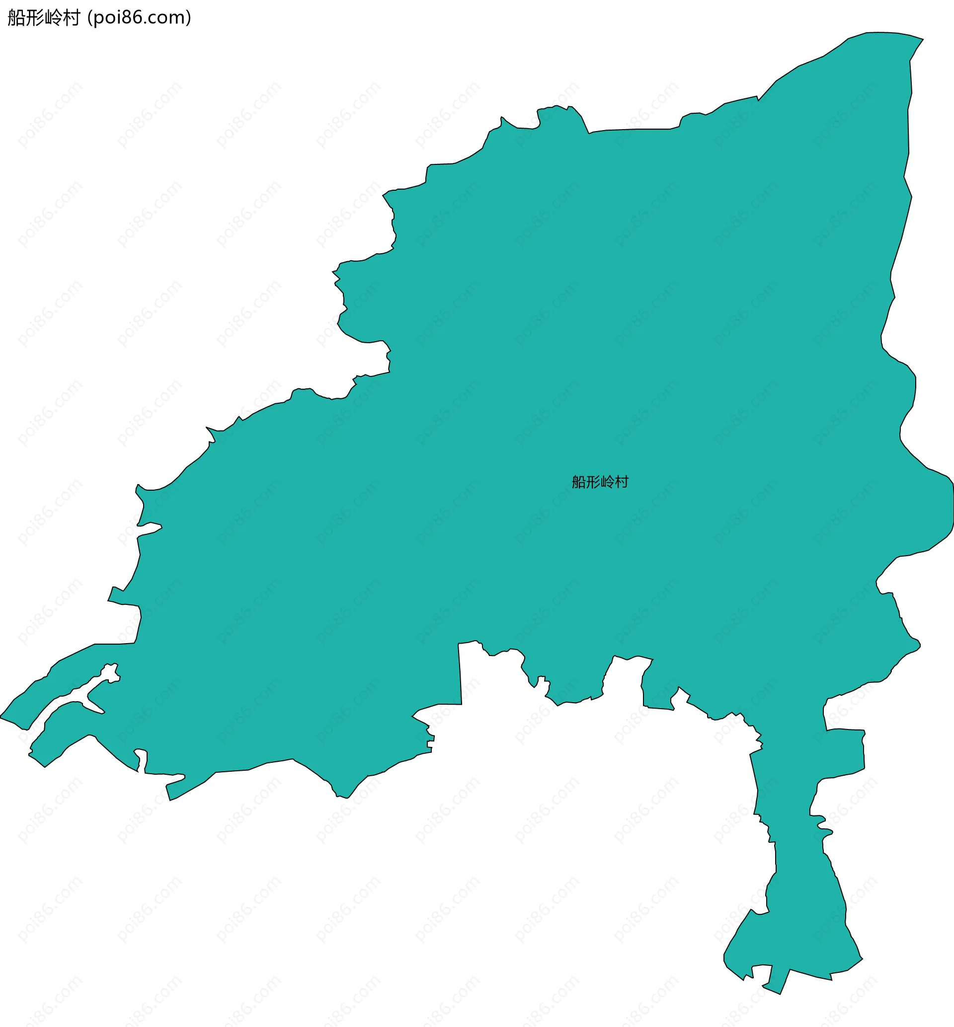 船形岭村边界地图