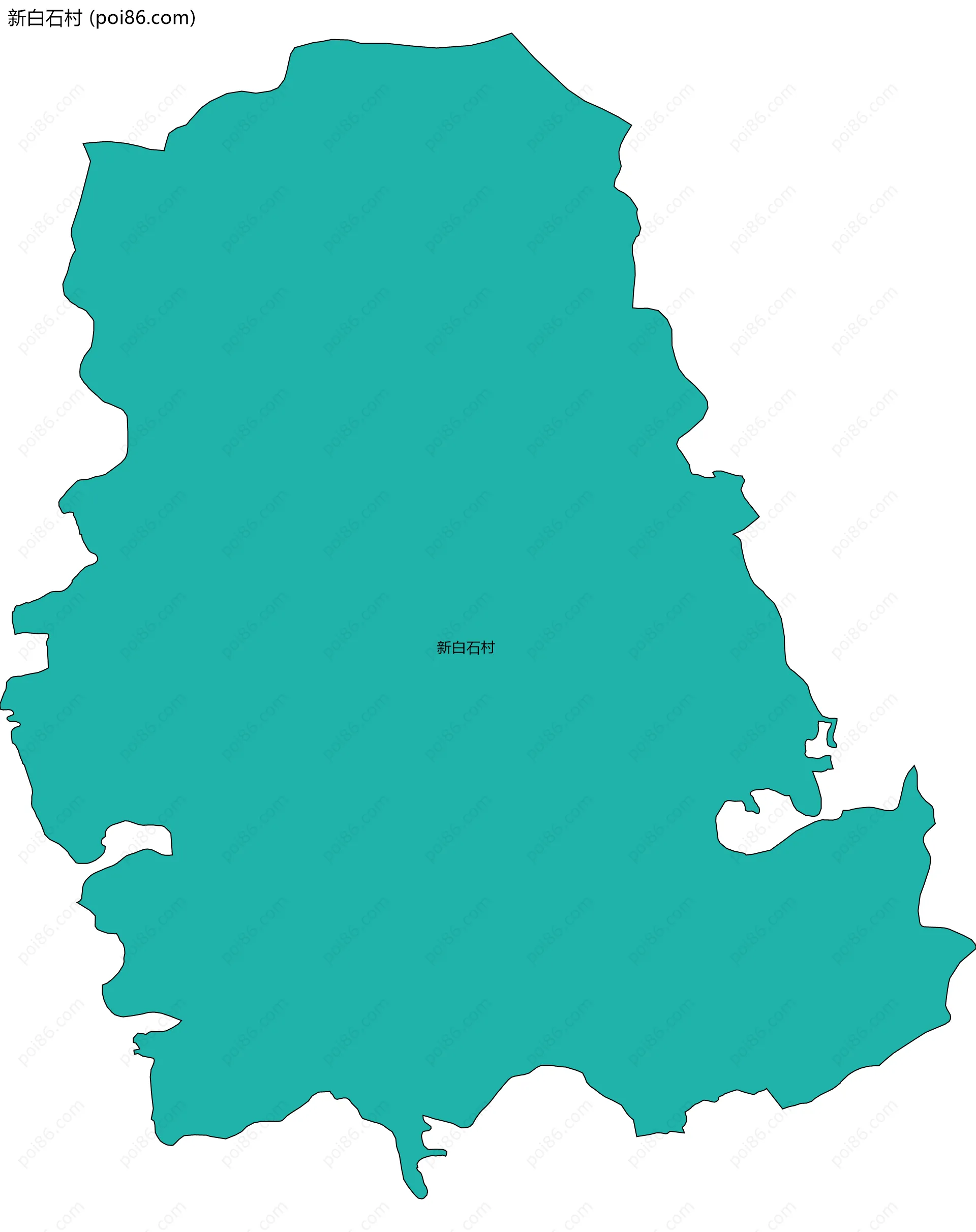 新白石村边界地图