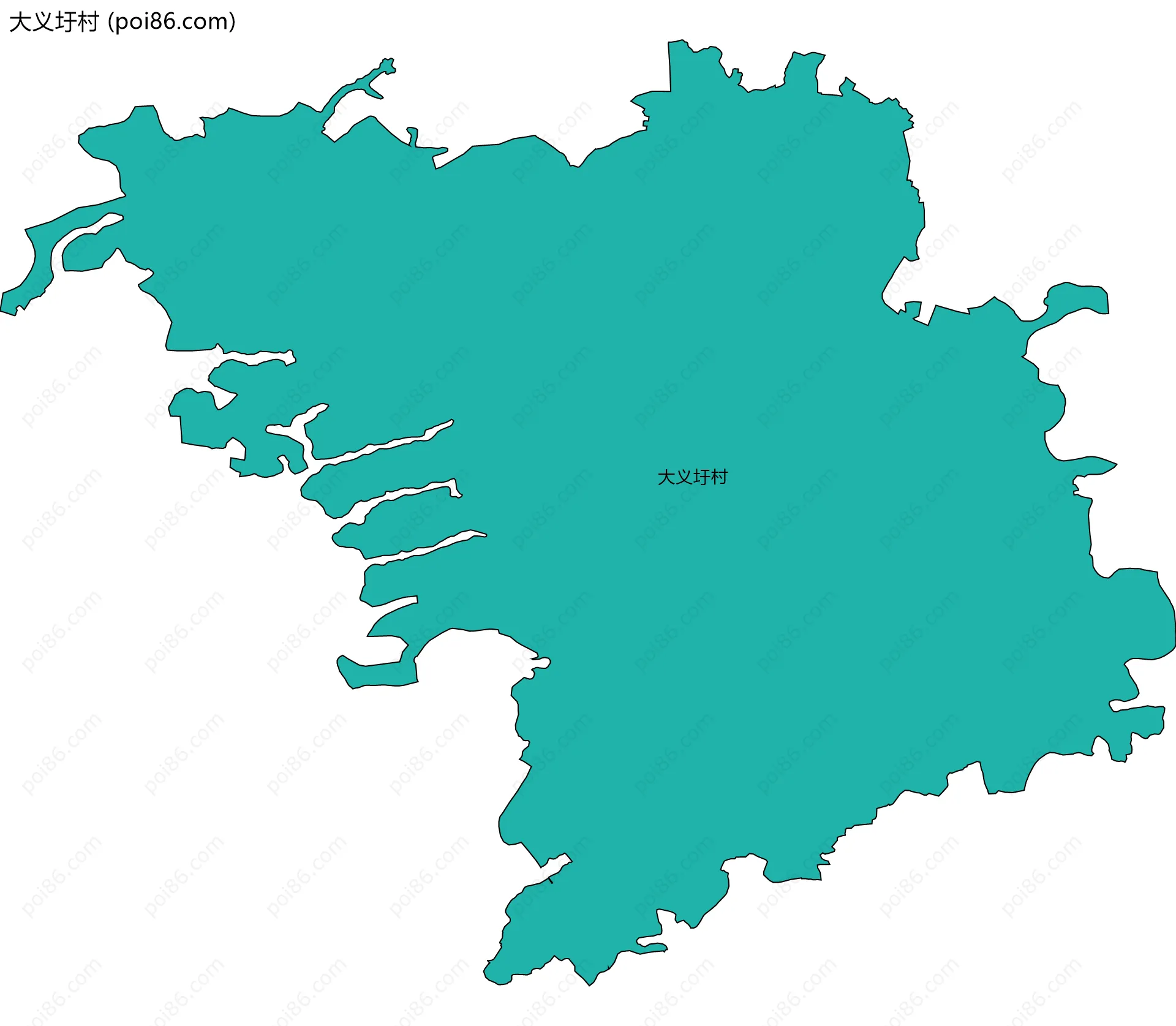 大义圩村边界地图