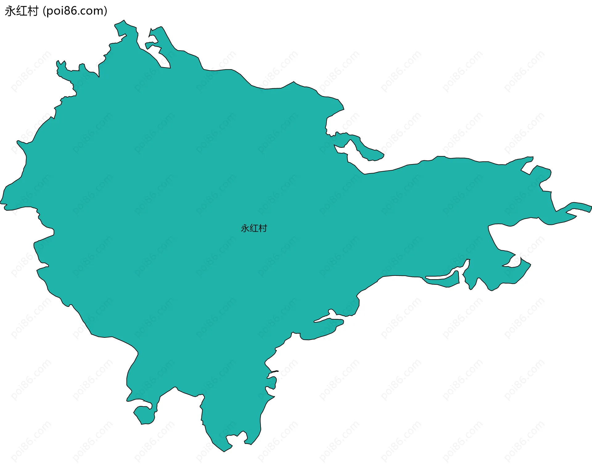 永红村边界地图