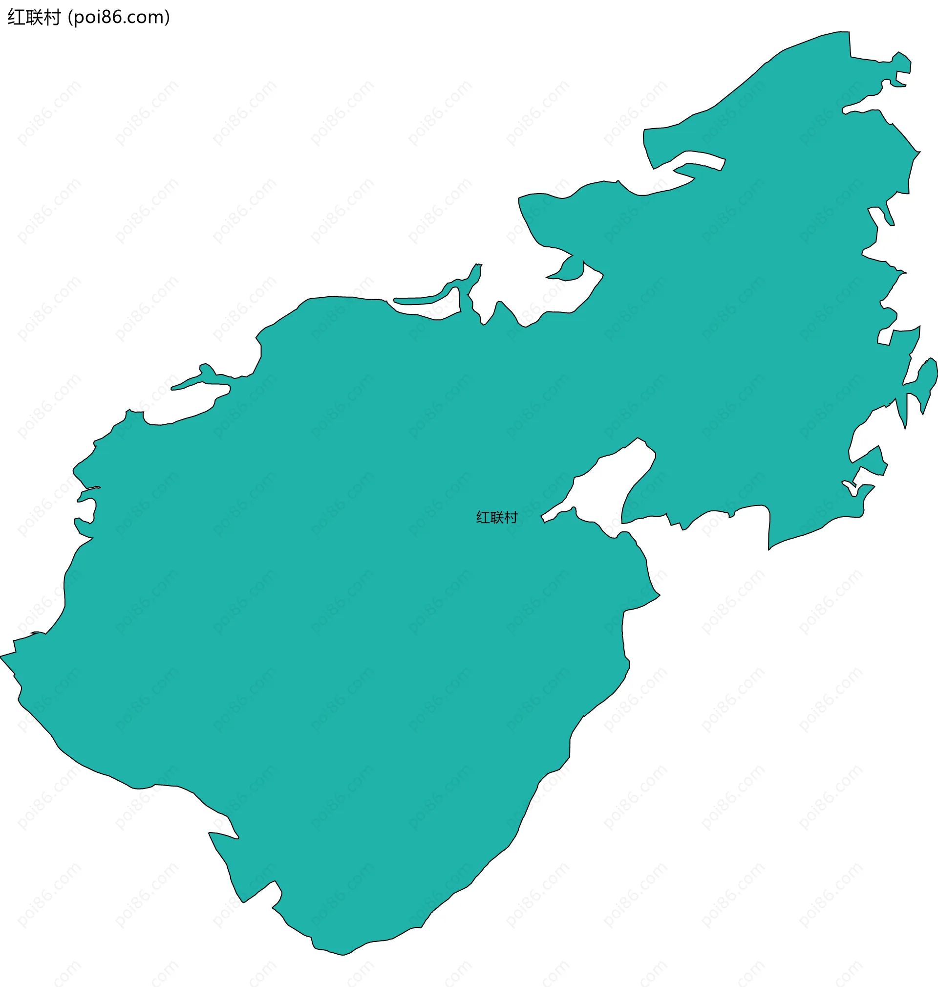 红联村边界地图