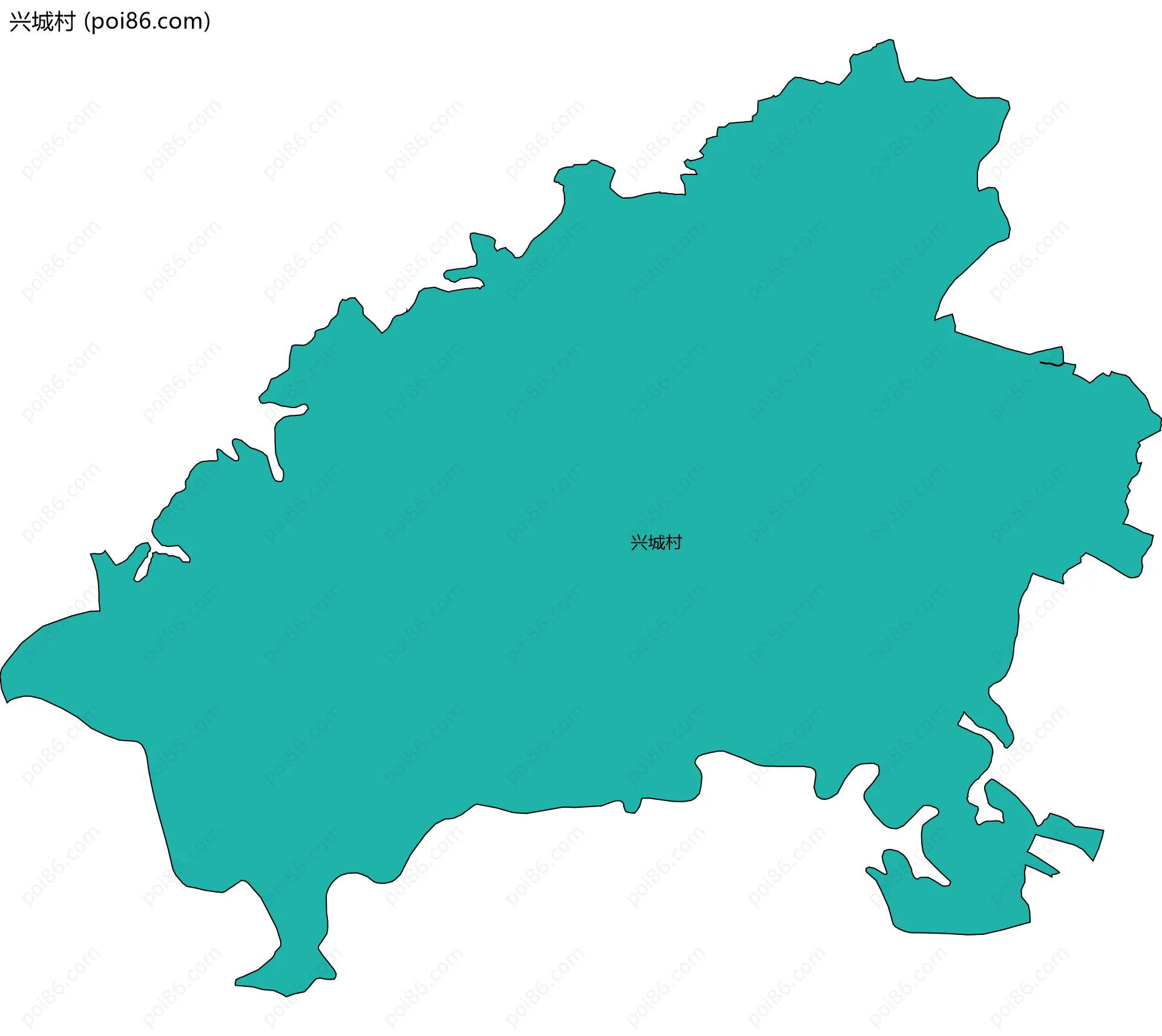 兴城村边界地图