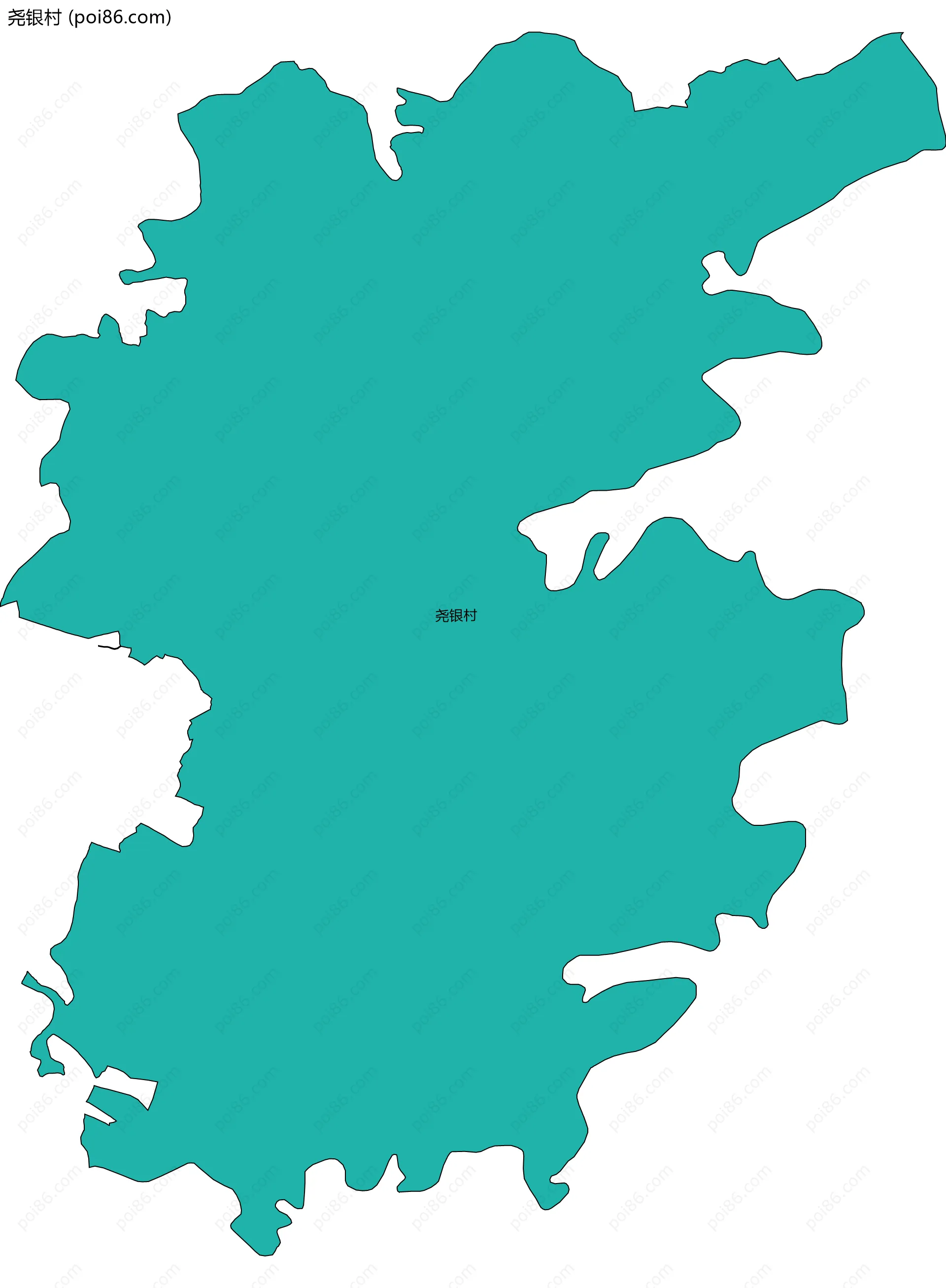 尧银村边界地图