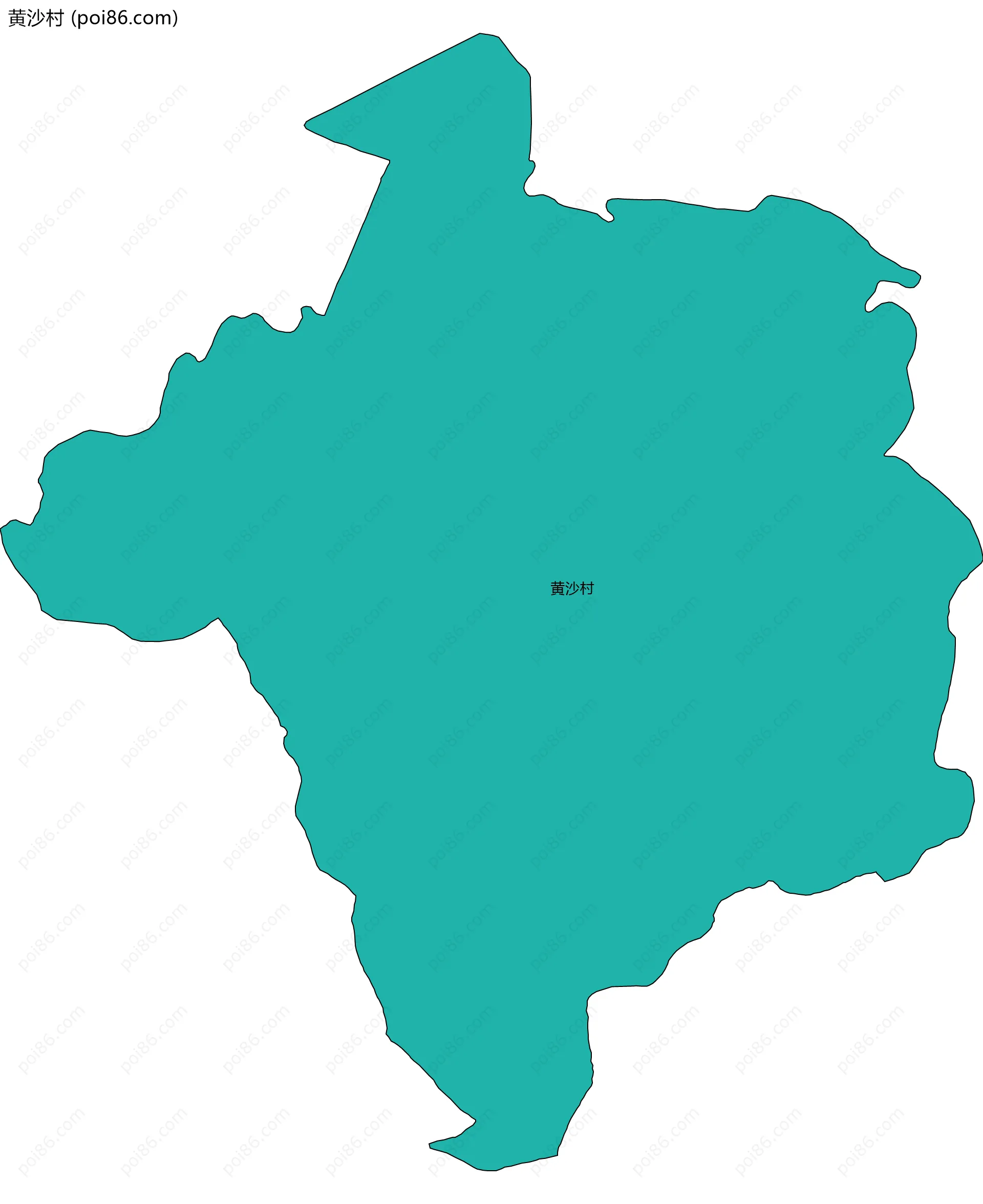 黄沙村边界地图