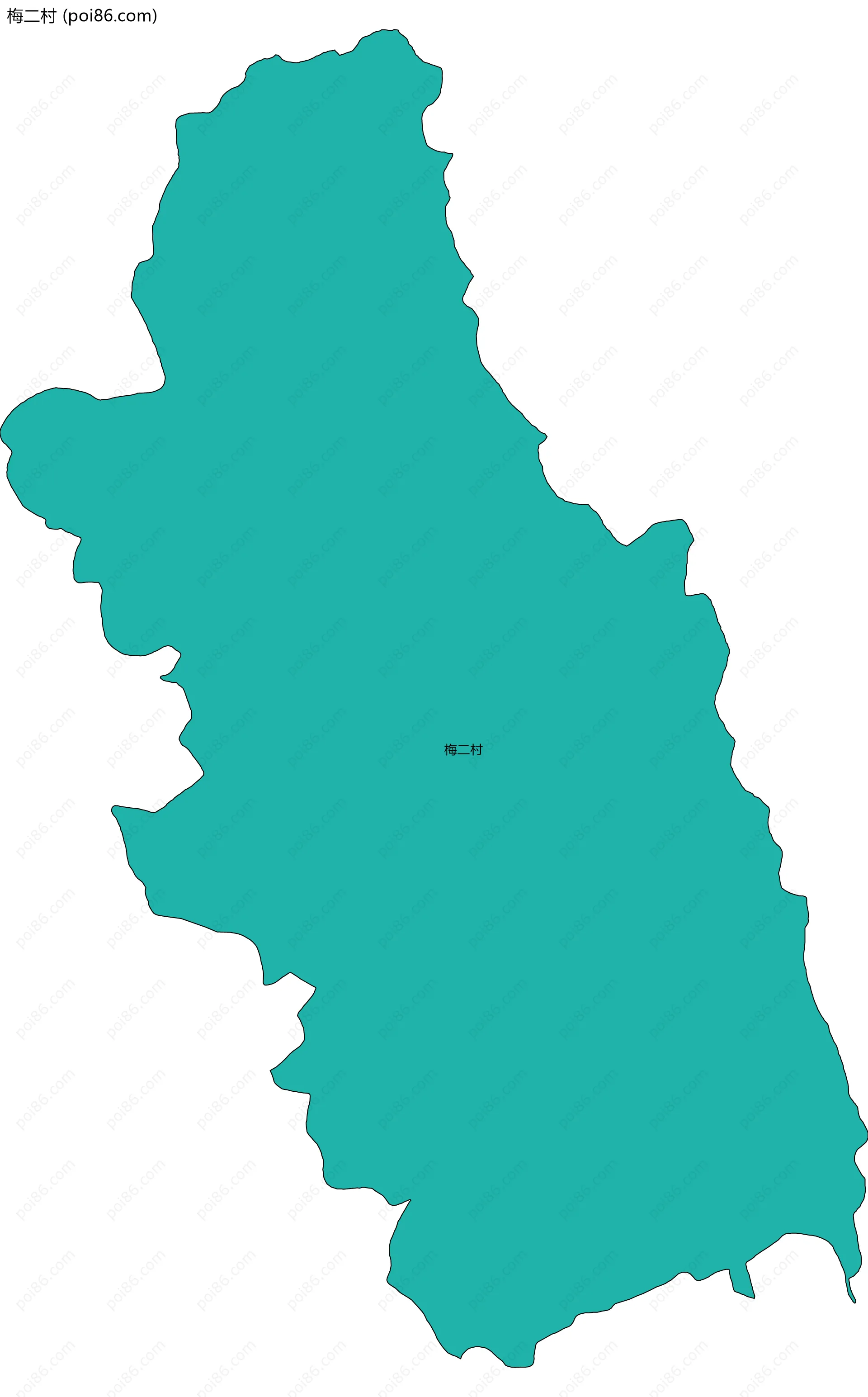 梅二村边界地图