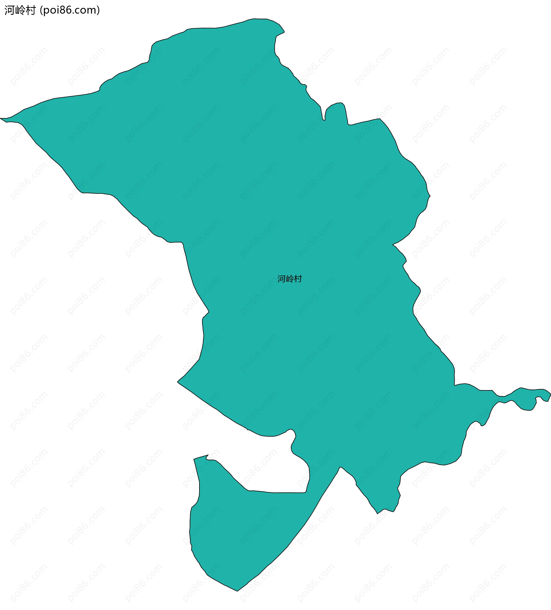 河岭村边界地图