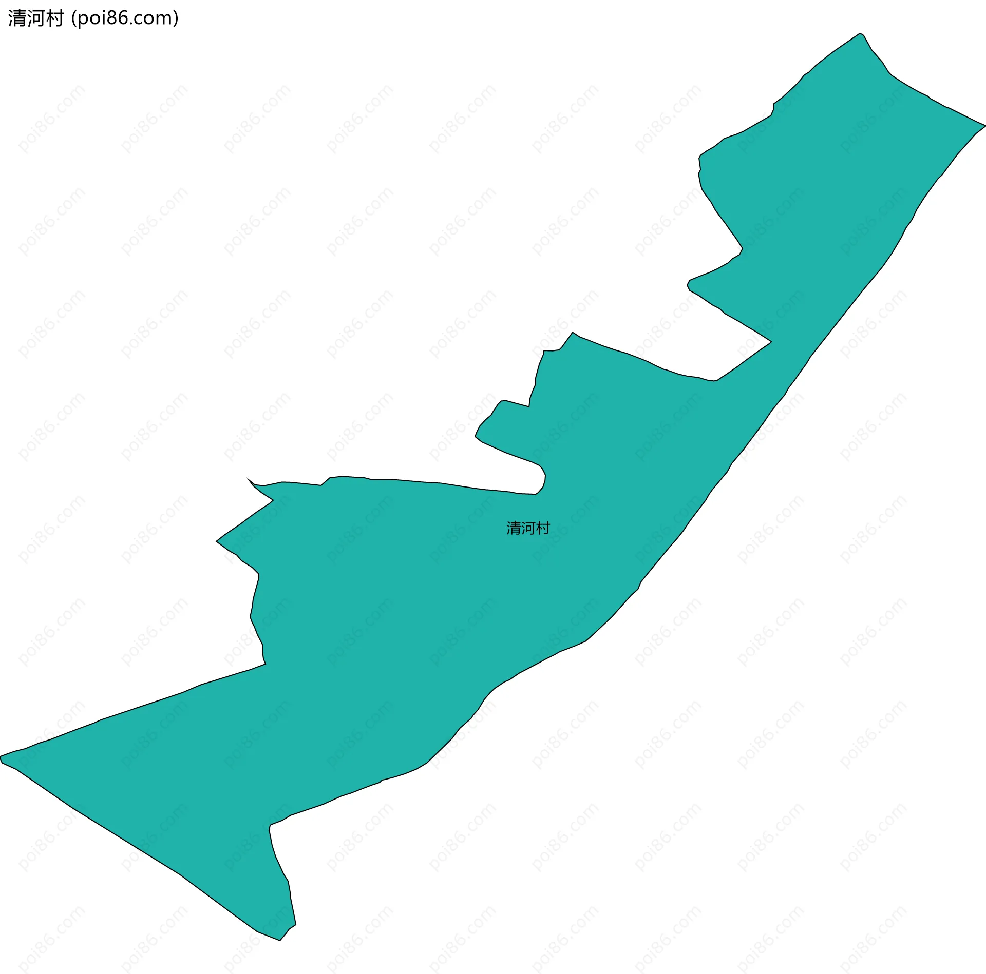 清河村边界地图