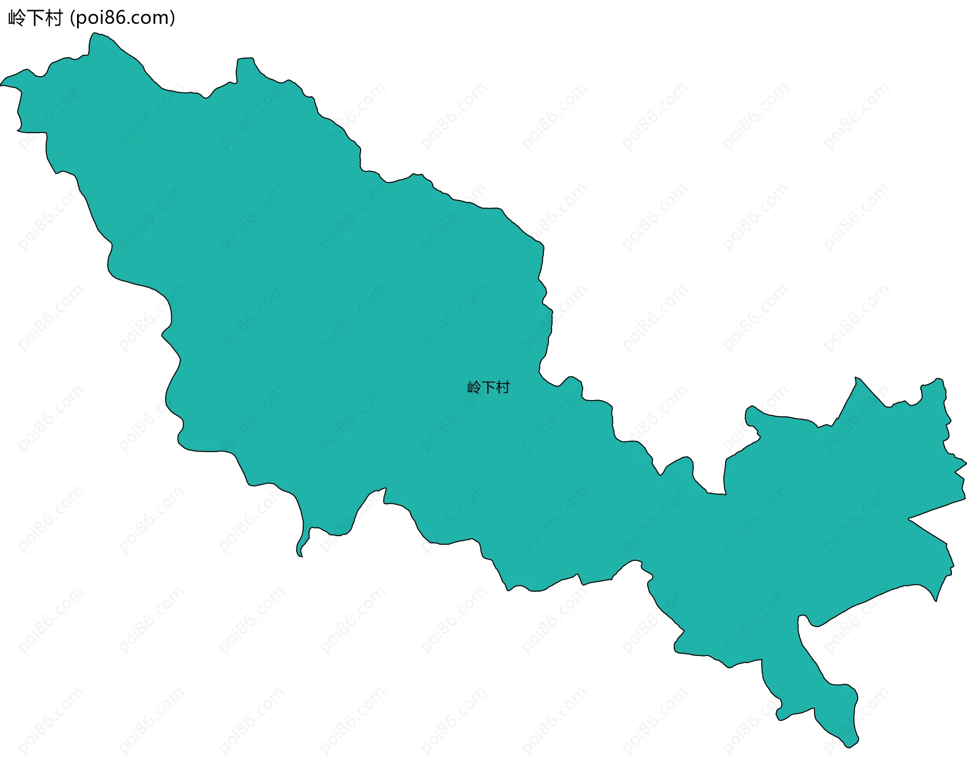 岭下村边界地图