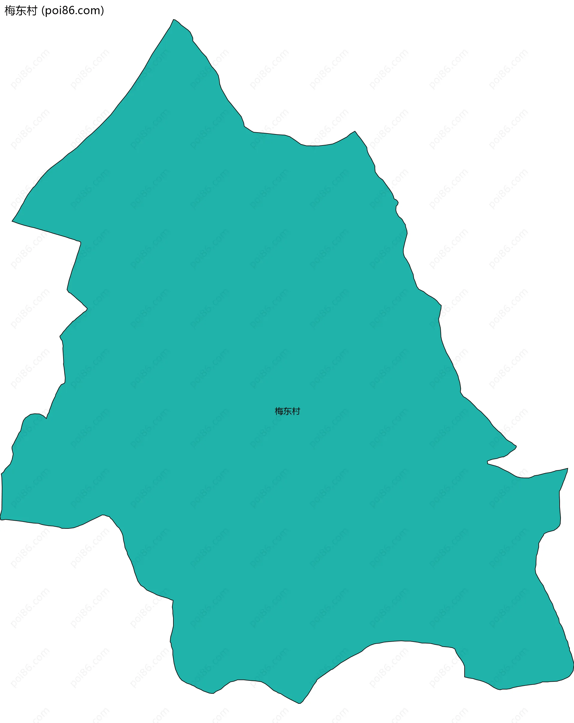 梅东村边界地图