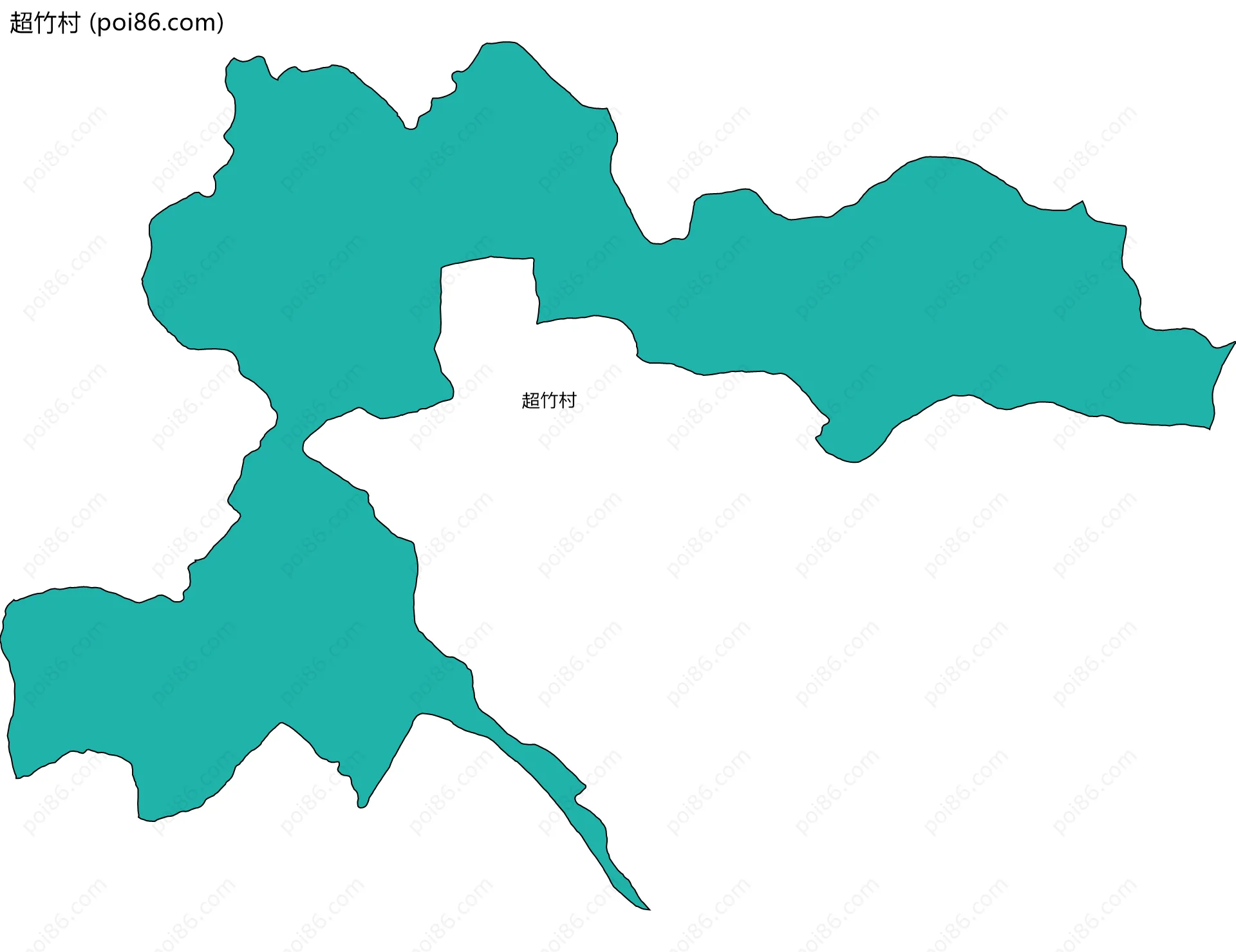 超竹村边界地图
