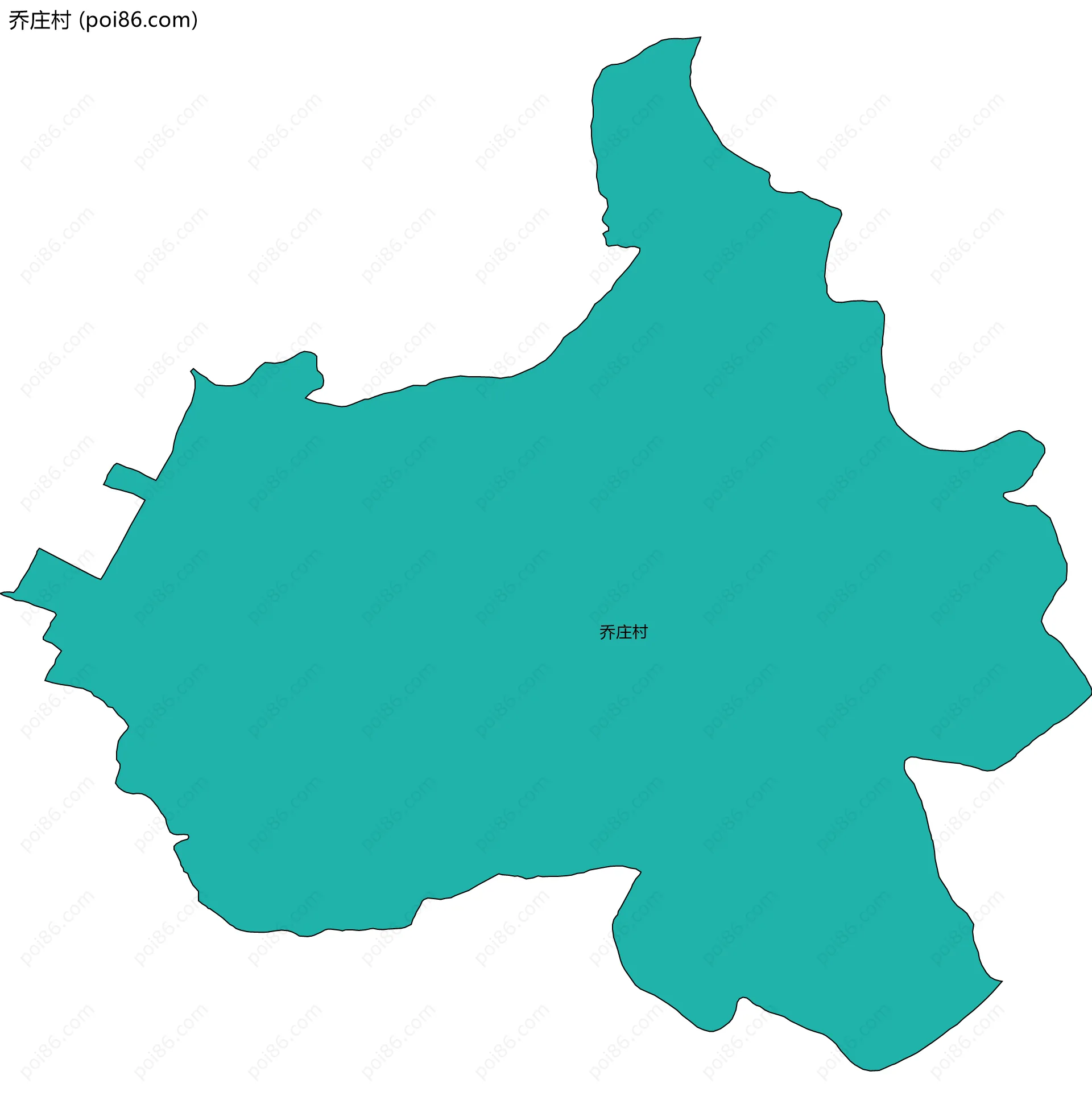 乔庄村边界地图