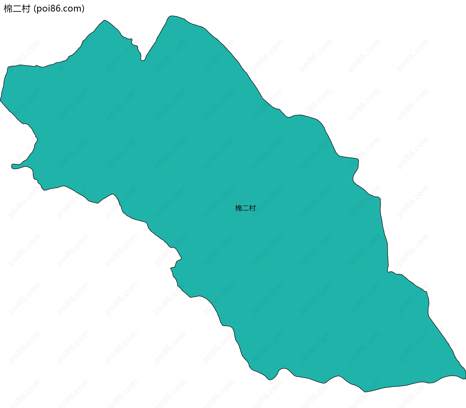 棉二村边界地图