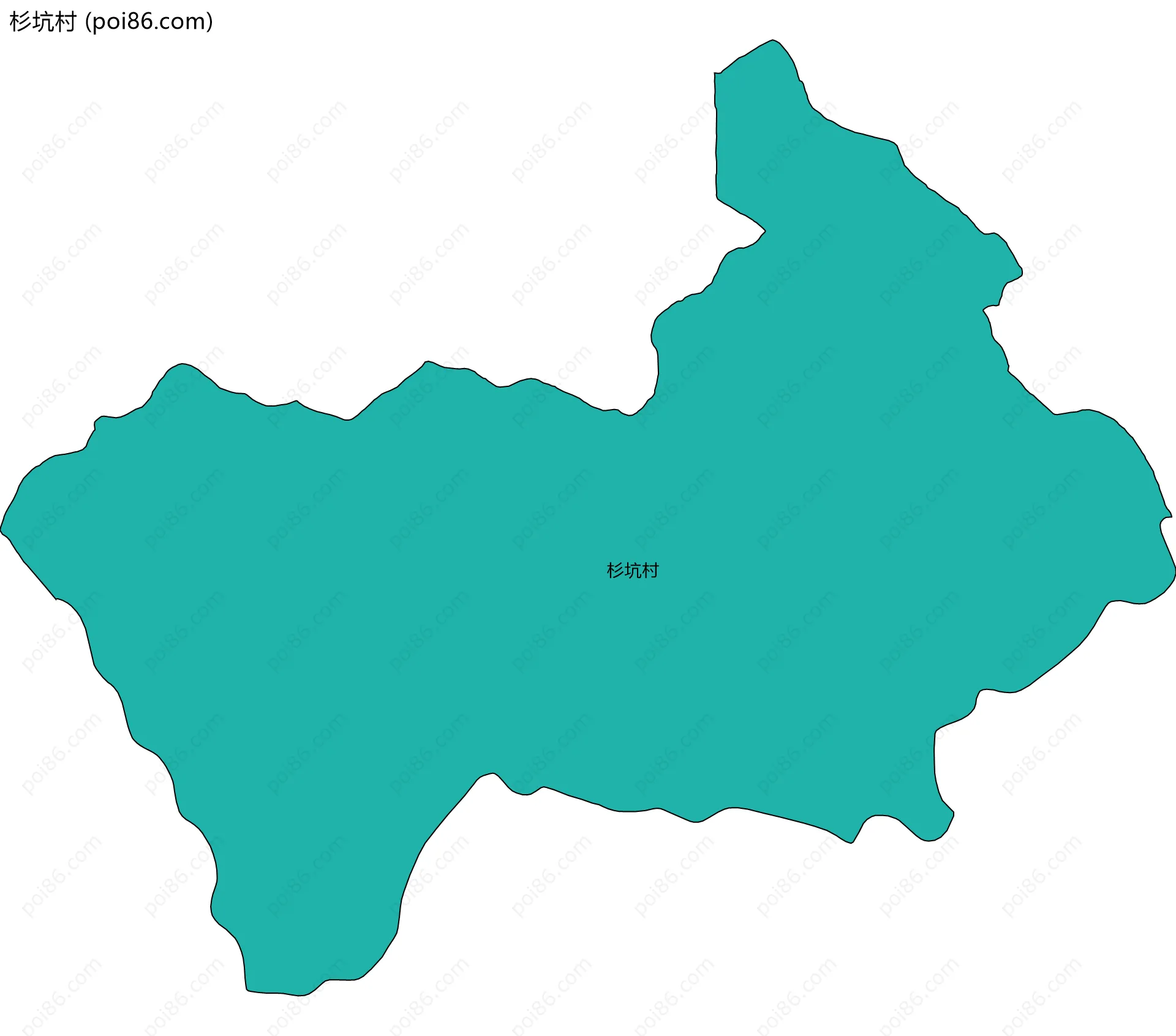 杉坑村边界地图