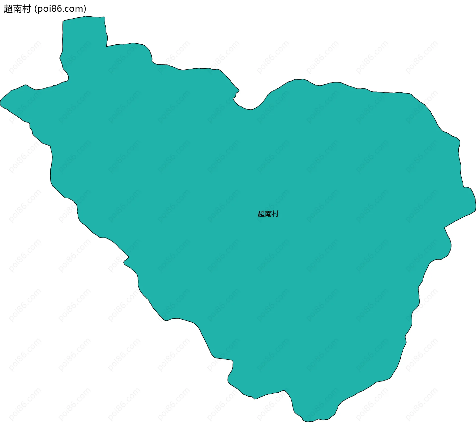 超南村边界地图