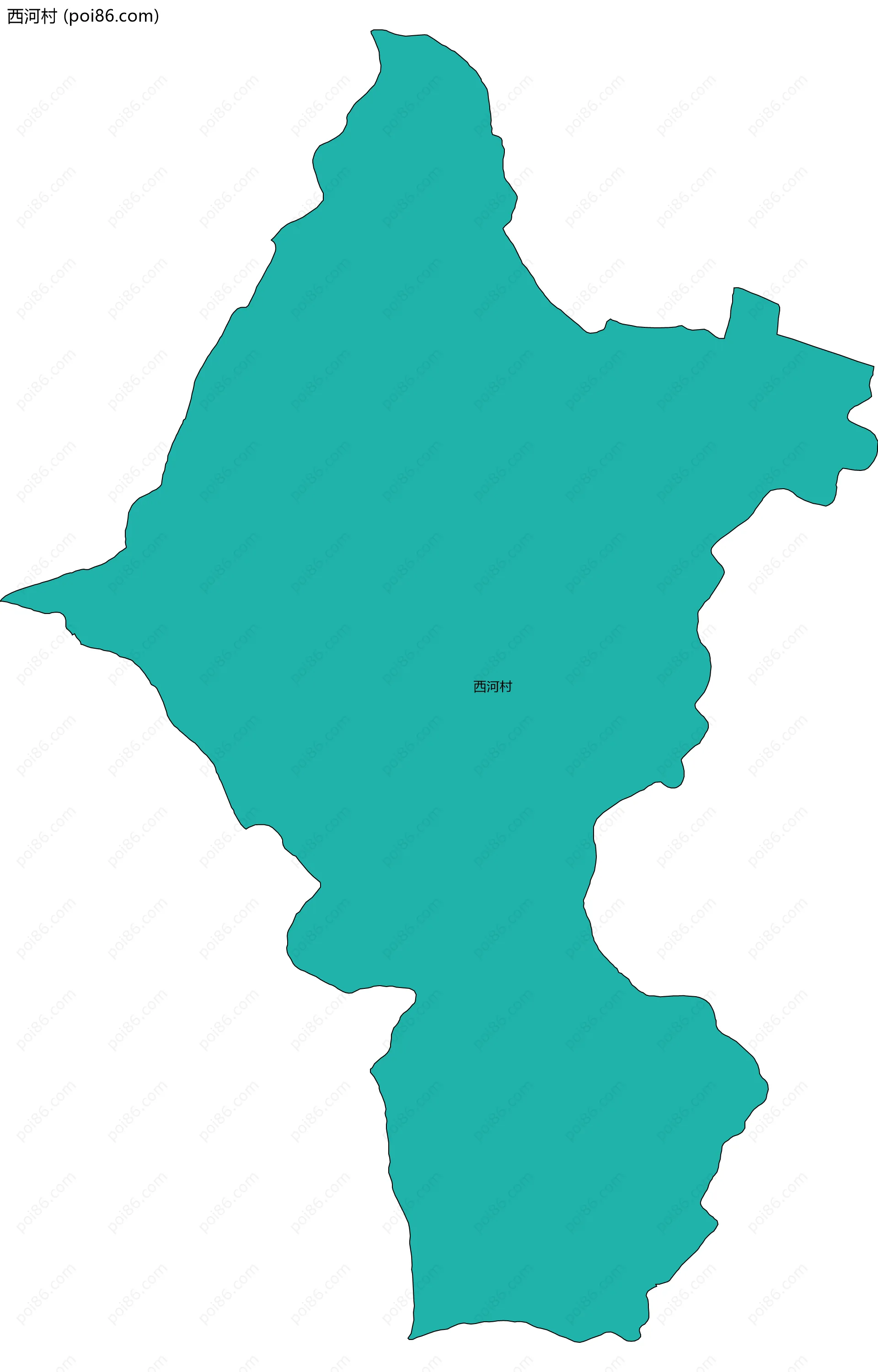 西河村边界地图