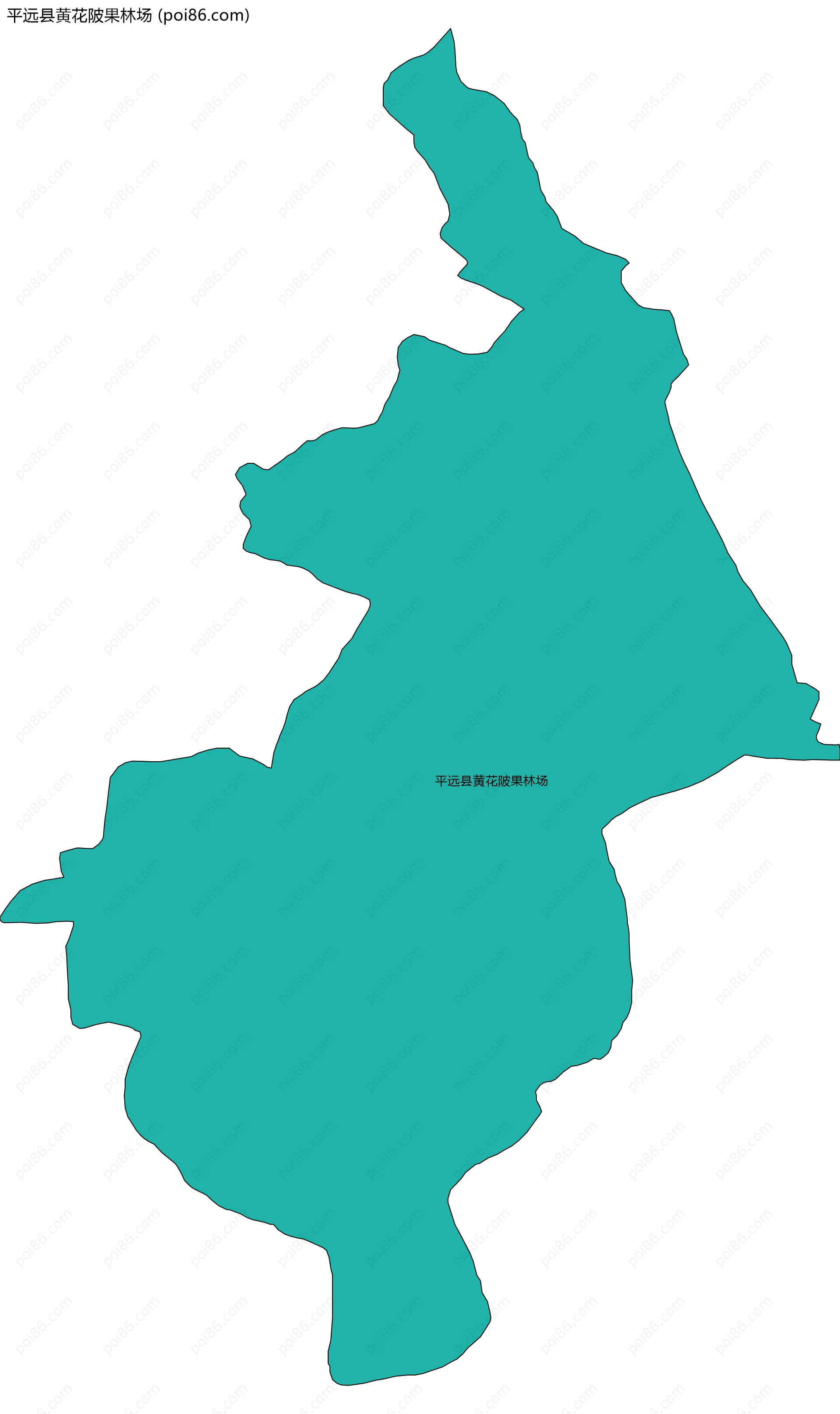 平远县黄花陂果林场边界地图