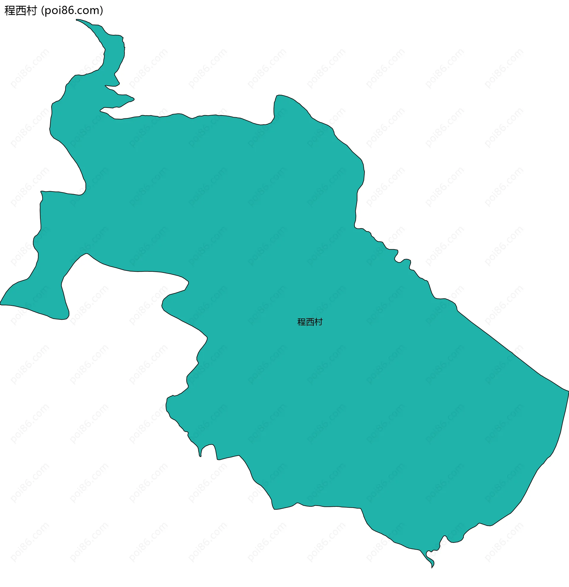 程西村边界地图