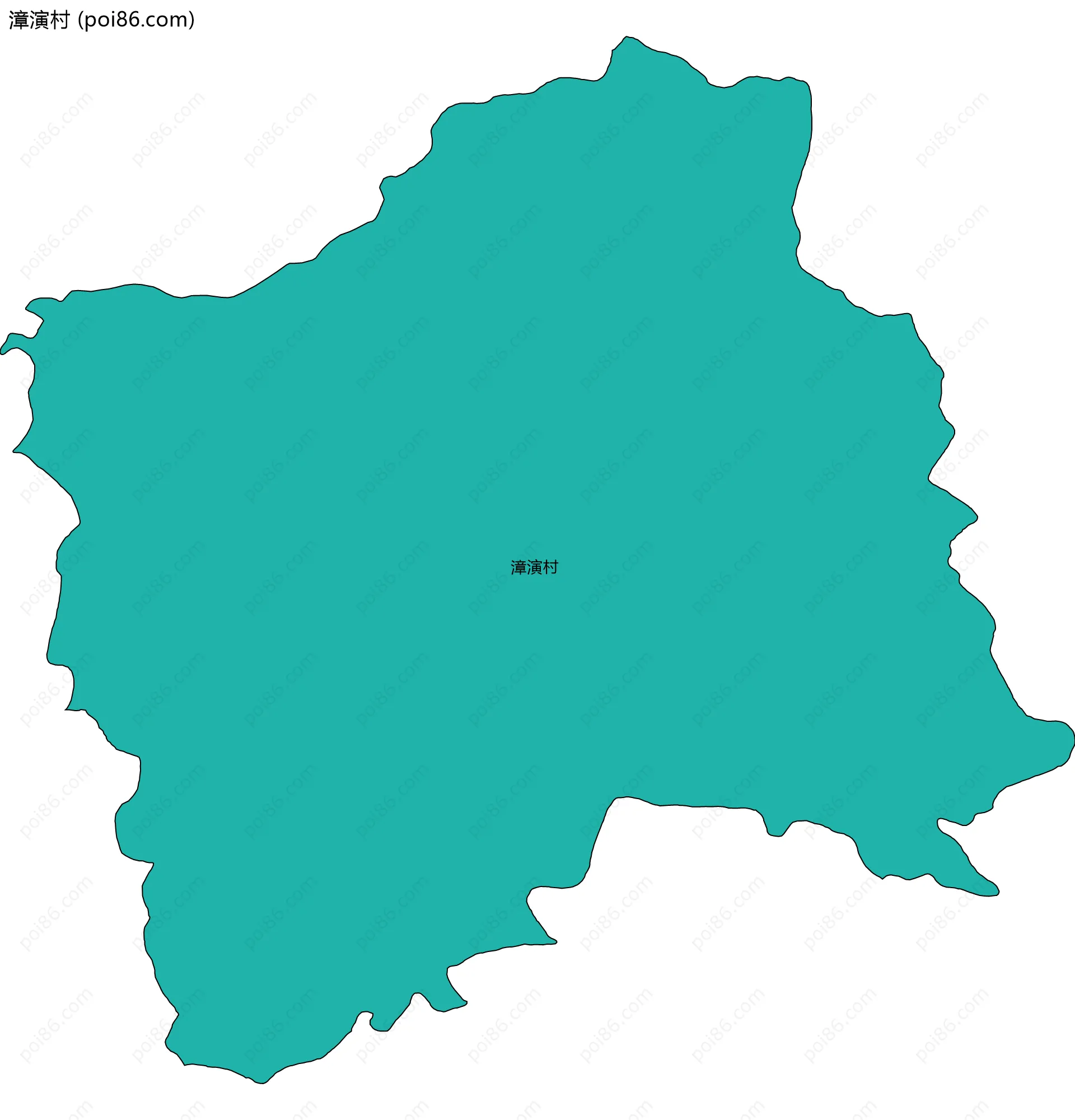漳演村边界地图