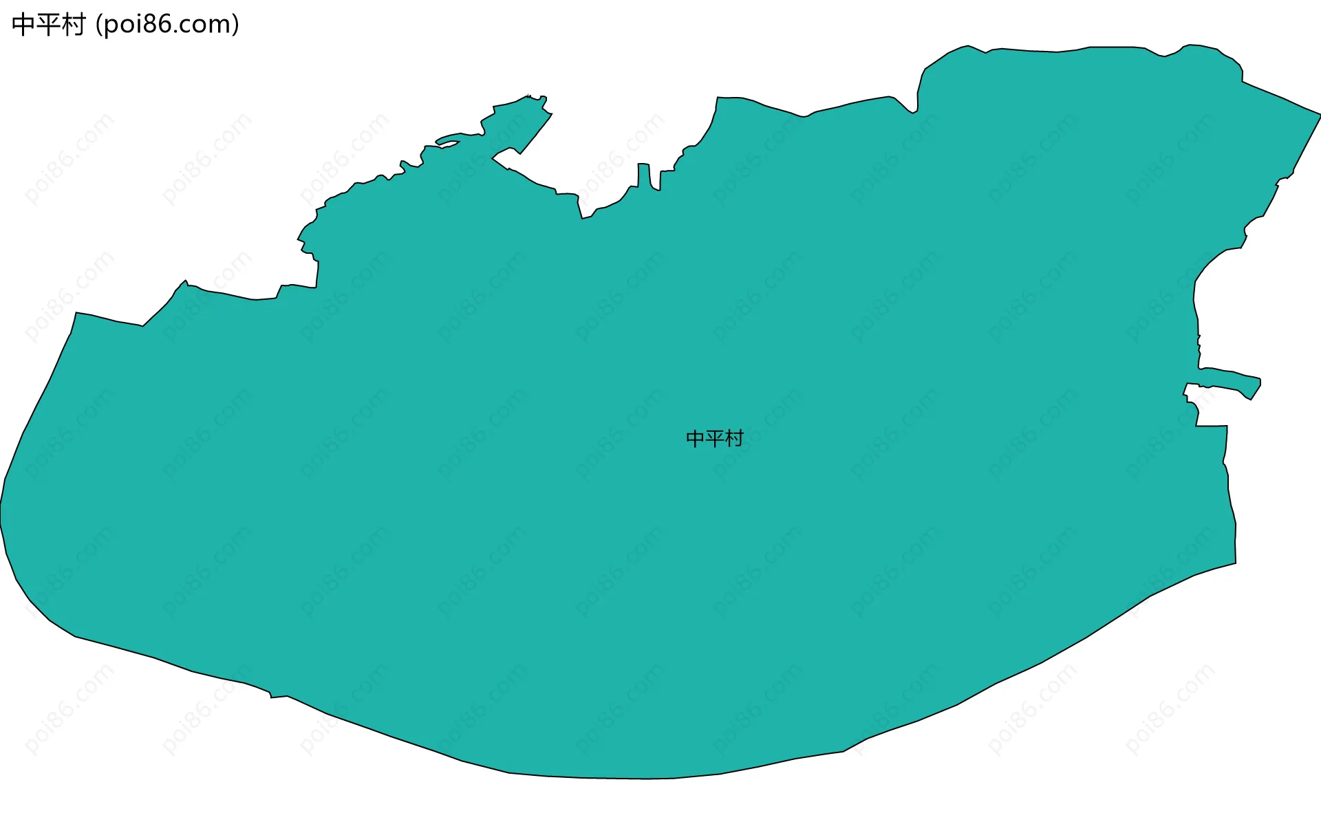 中平村边界地图