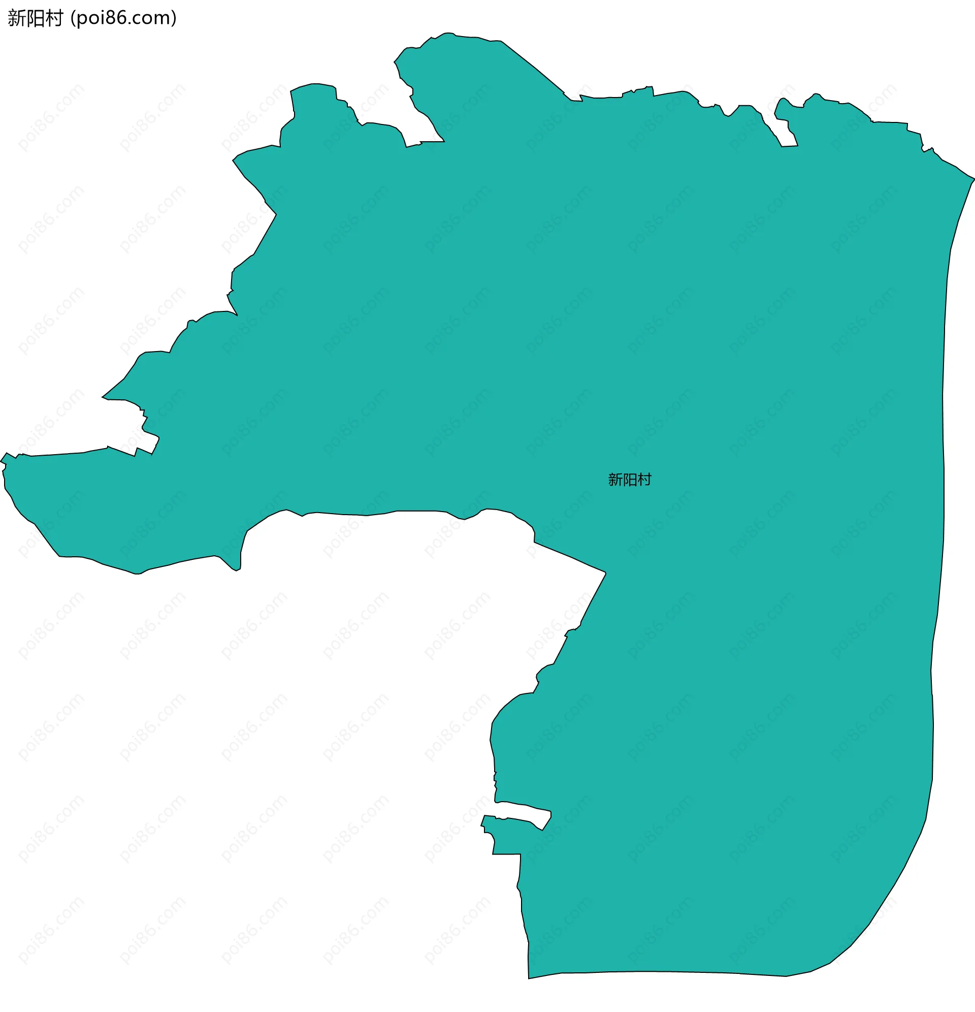 新阳村边界地图