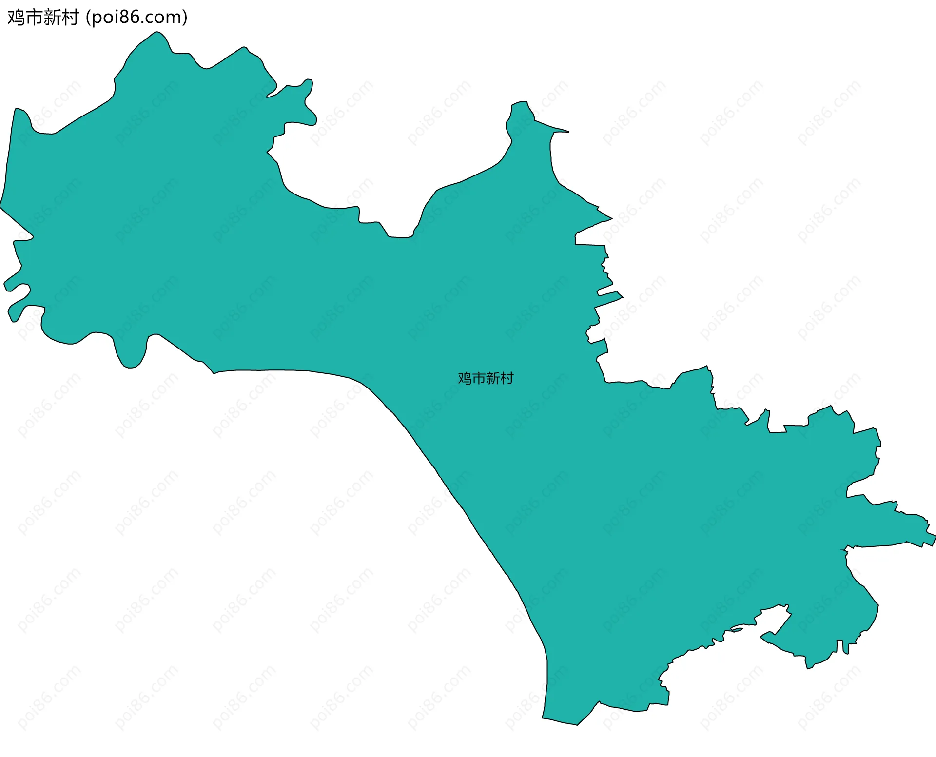 鸡市新村边界地图