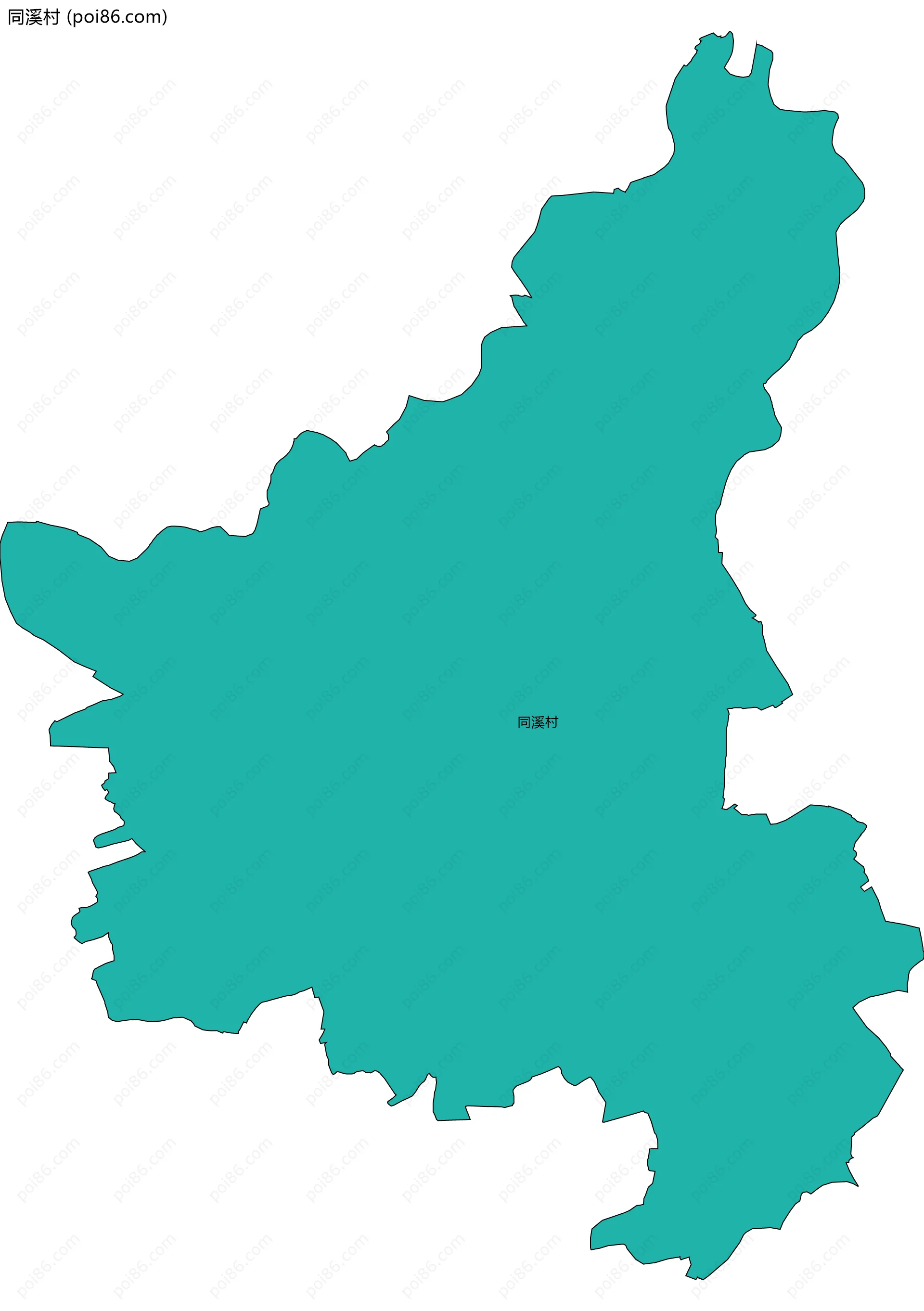 同溪村边界地图