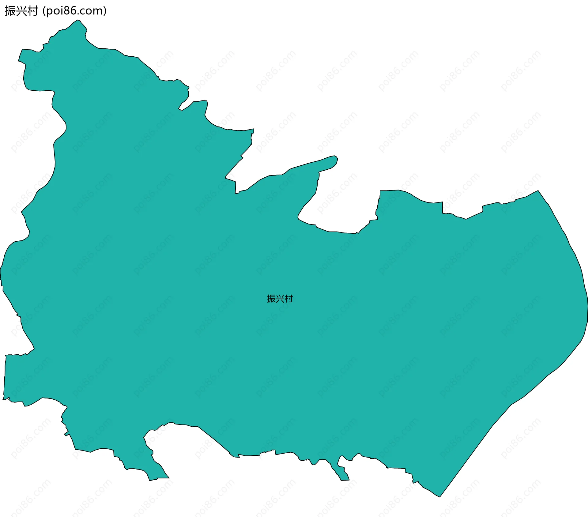 振兴村边界地图