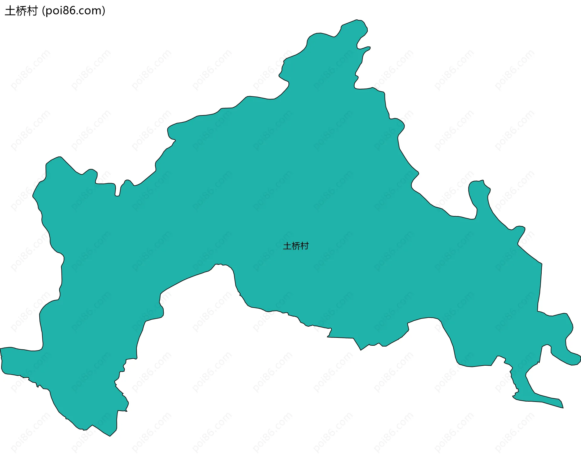 土桥村边界地图