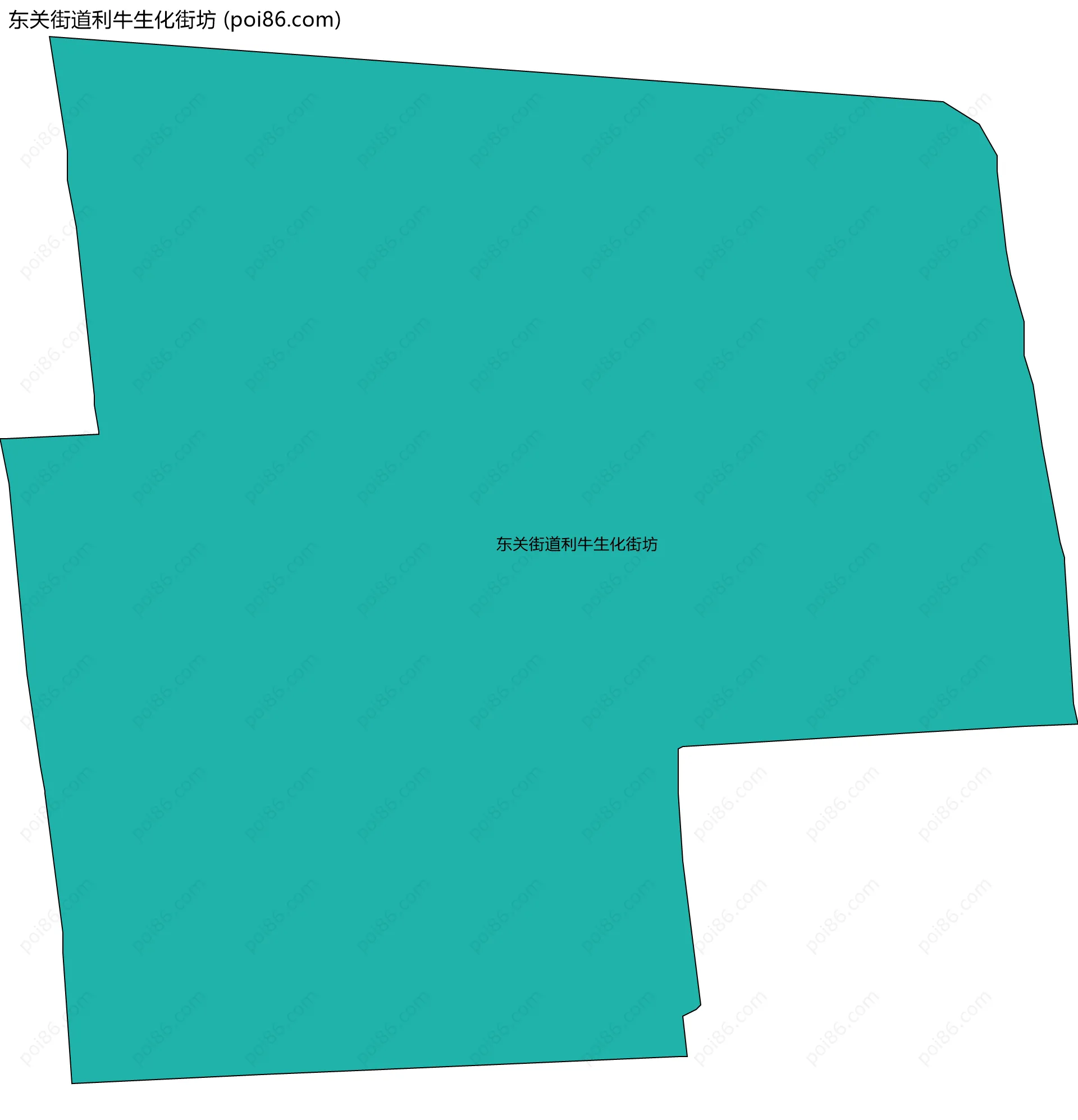 东关街道利牛生化街坊边界地图