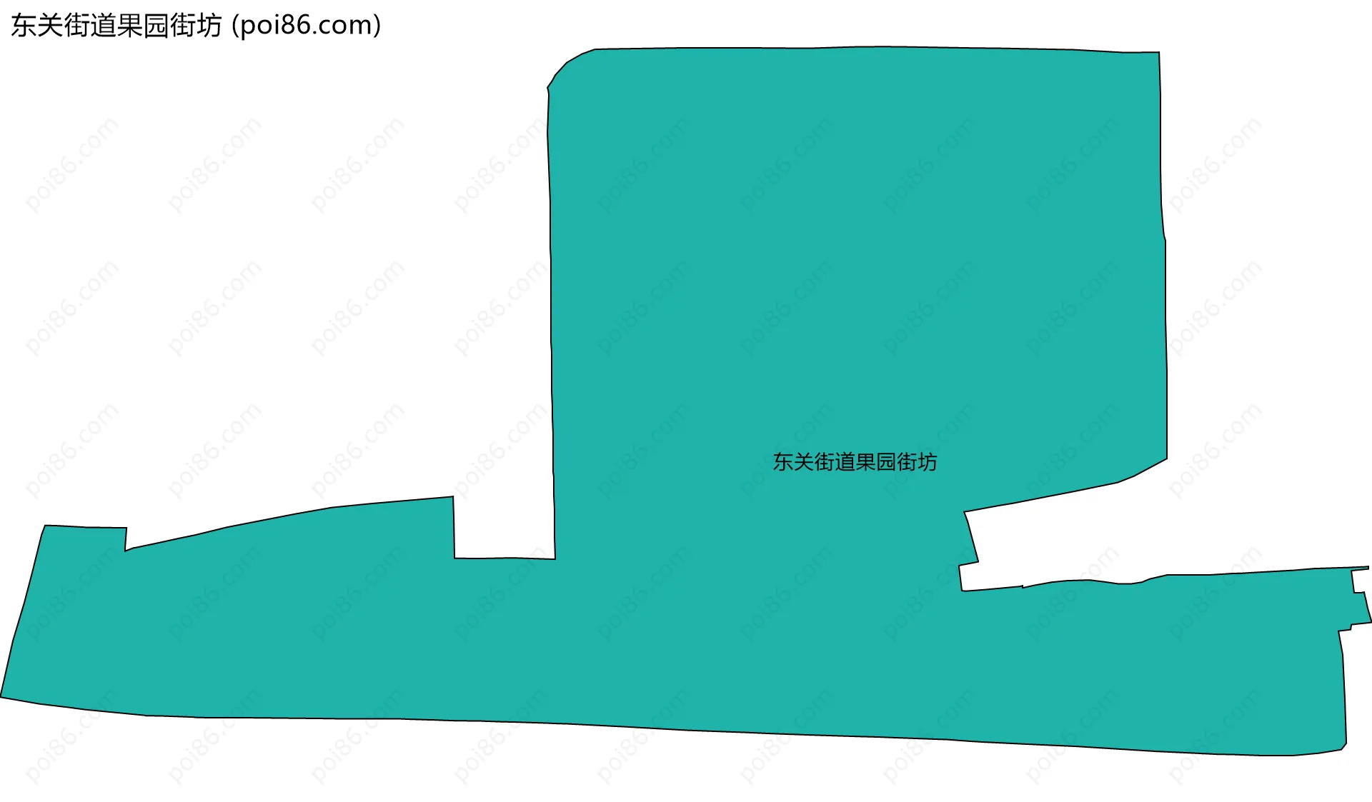 东关街道果园街坊边界地图