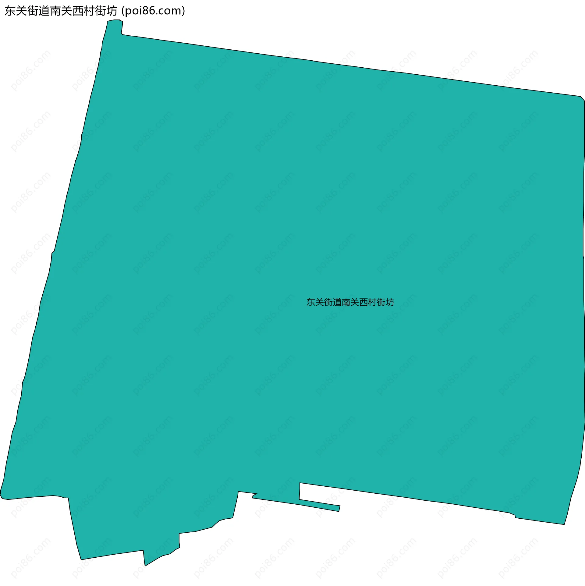东关街道南关西村街坊边界地图